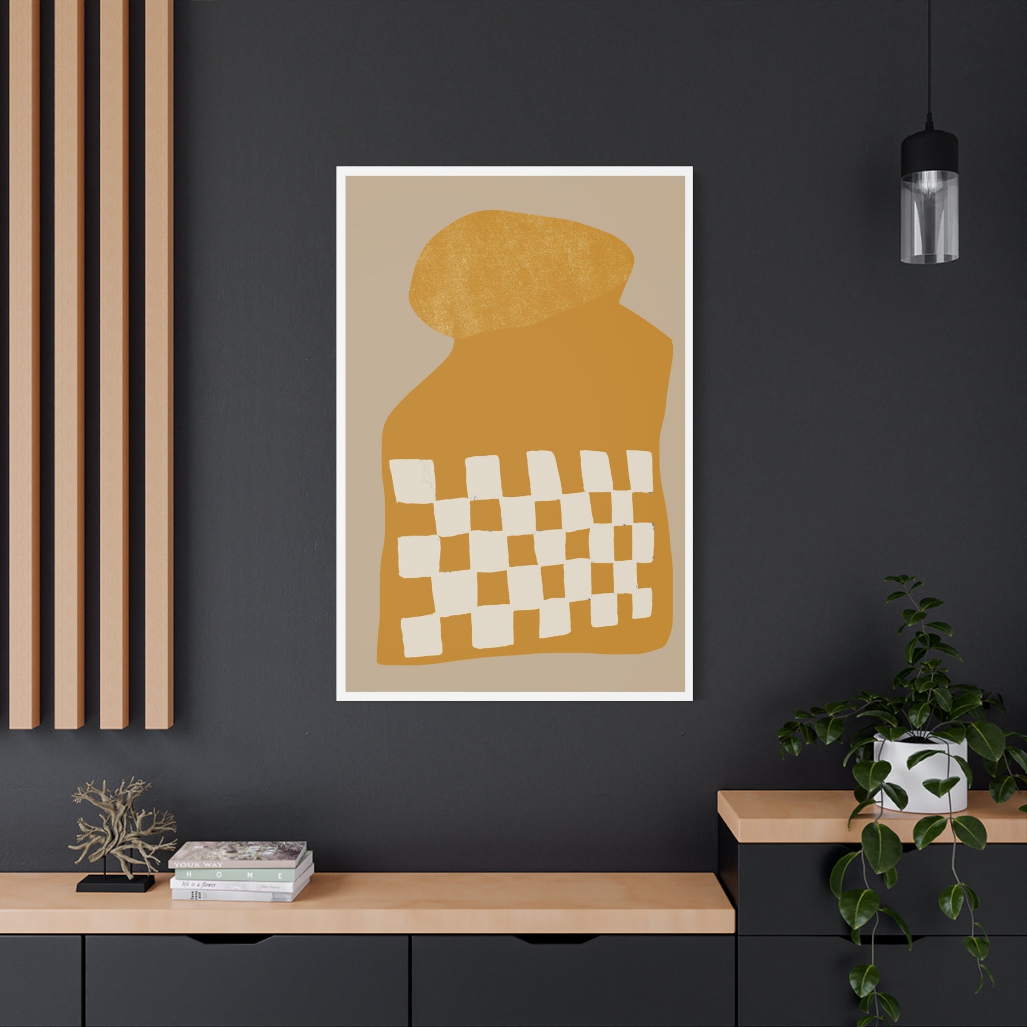 Golden Mosaic Bloom - Canvas