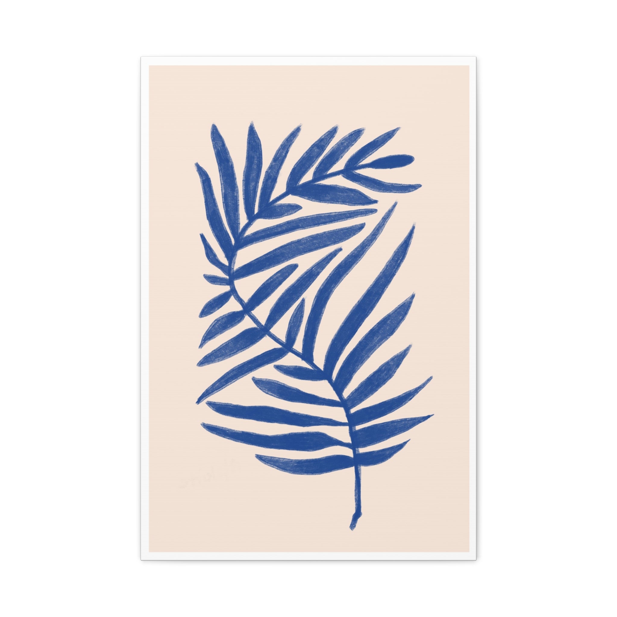 Sapphire Frond Harmony - Canvas