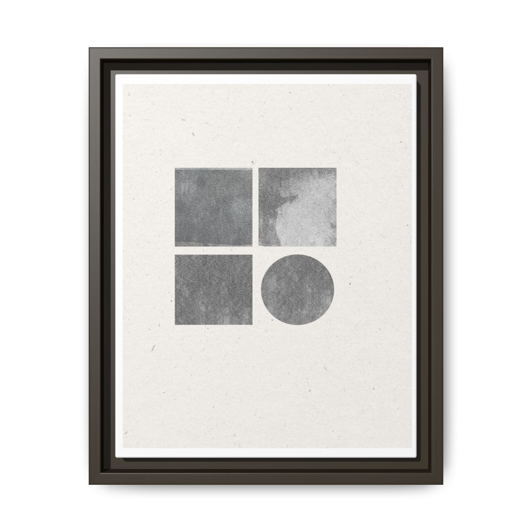 Muted Geometry Quartet - Framed