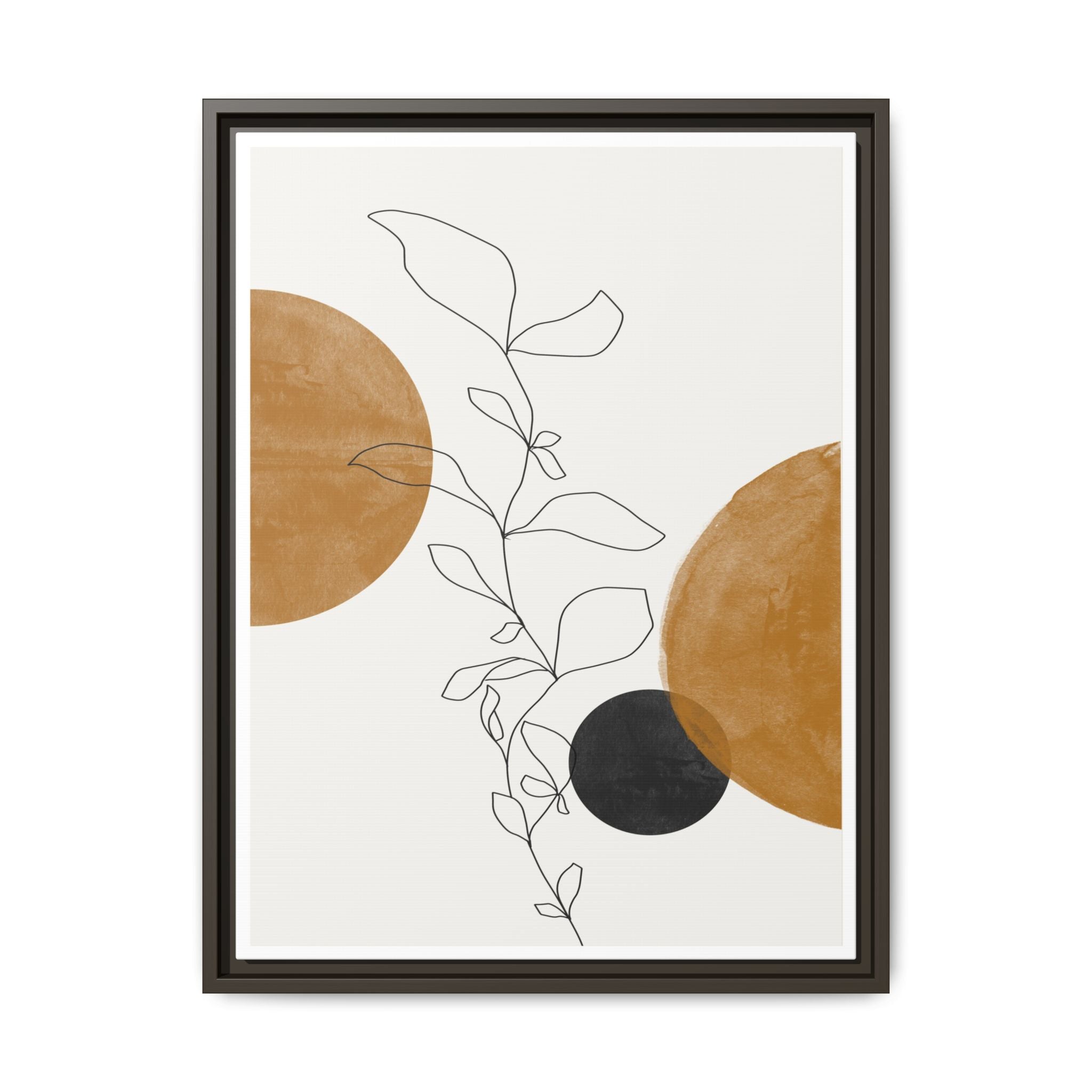 Amber Botanical Drift - Framed