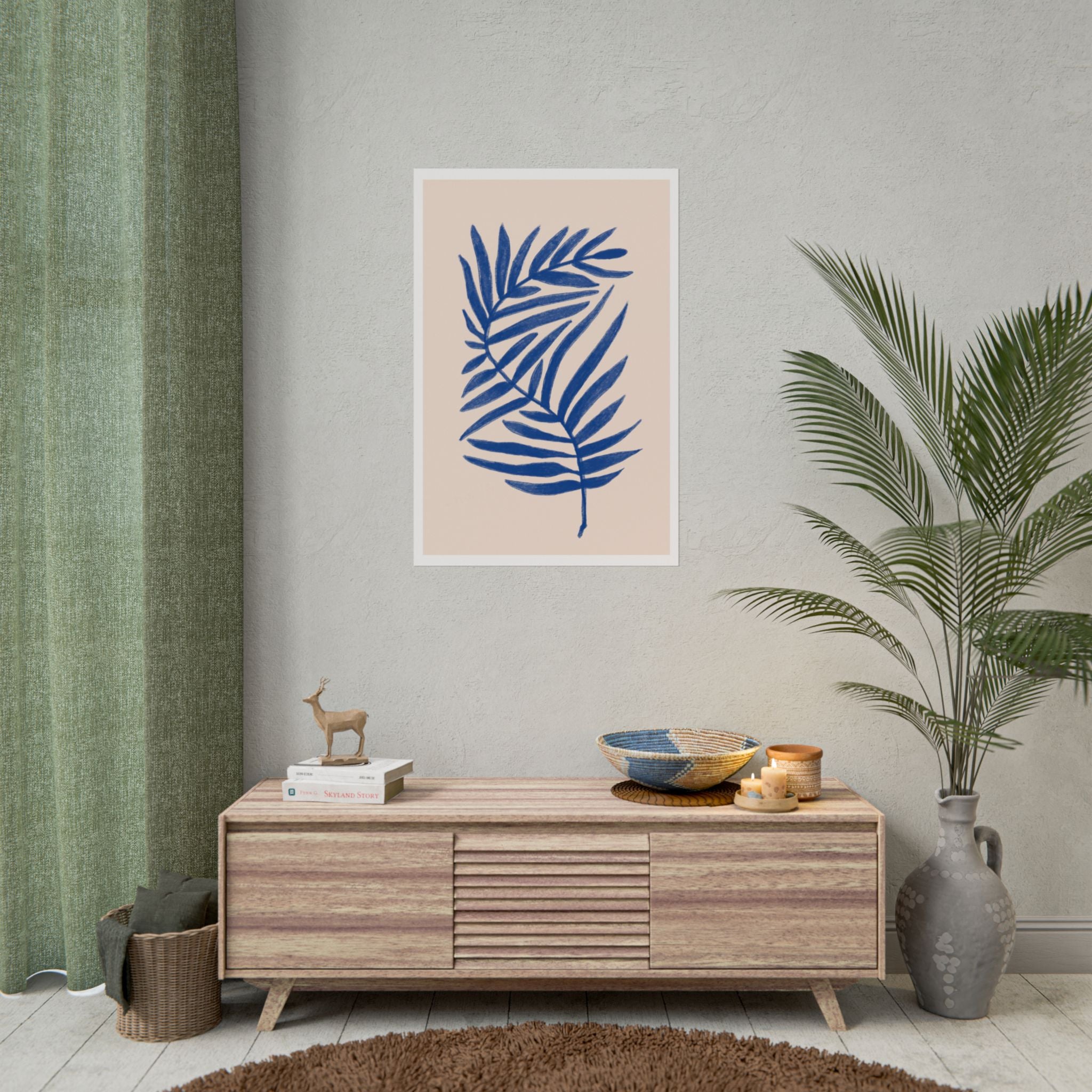 Sapphire Frond Harmony - Poster