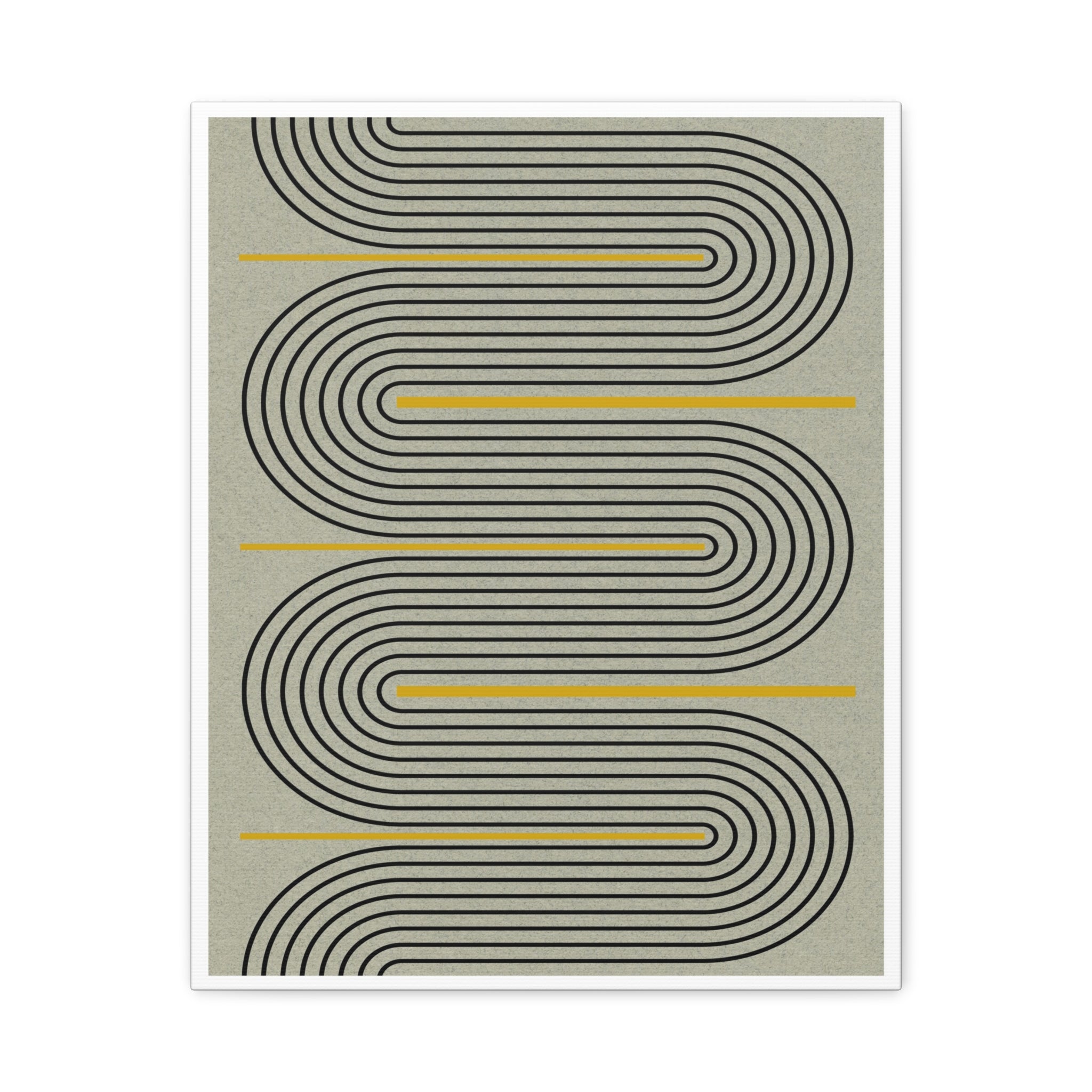 Golden Current Geometry - Canvas