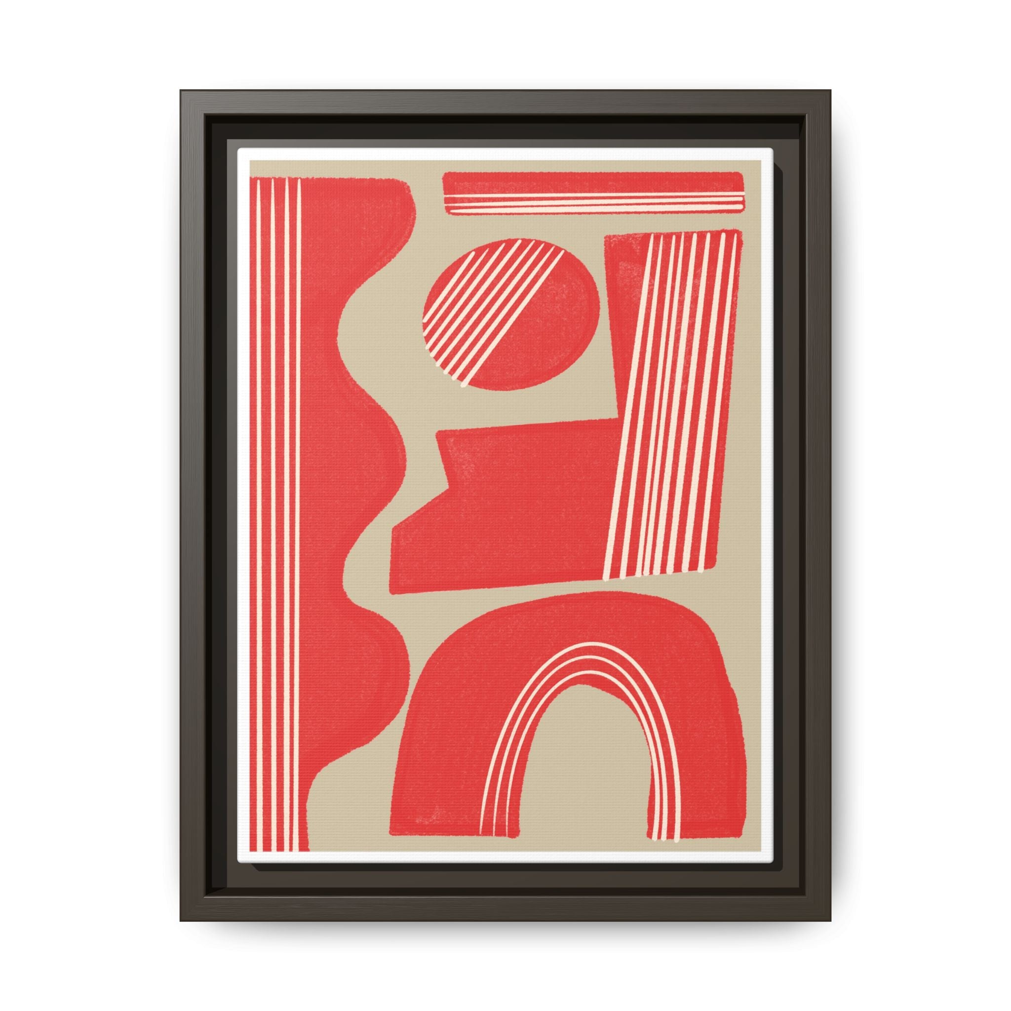 Crimson Rhythm Arches - Framed