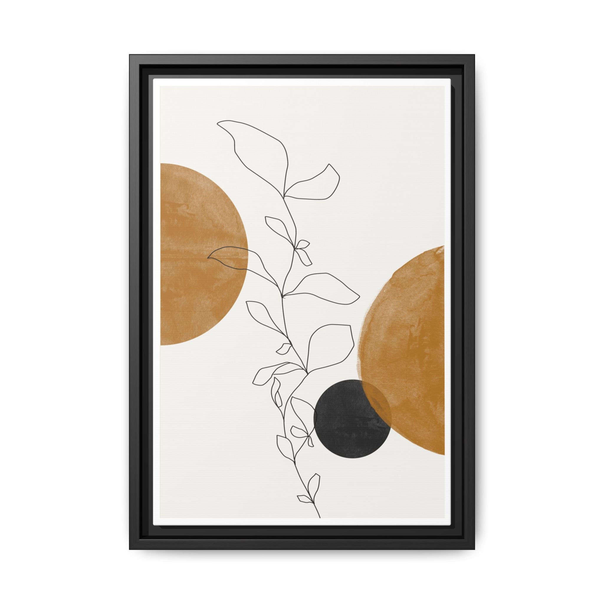 Amber Botanical Drift - Framed