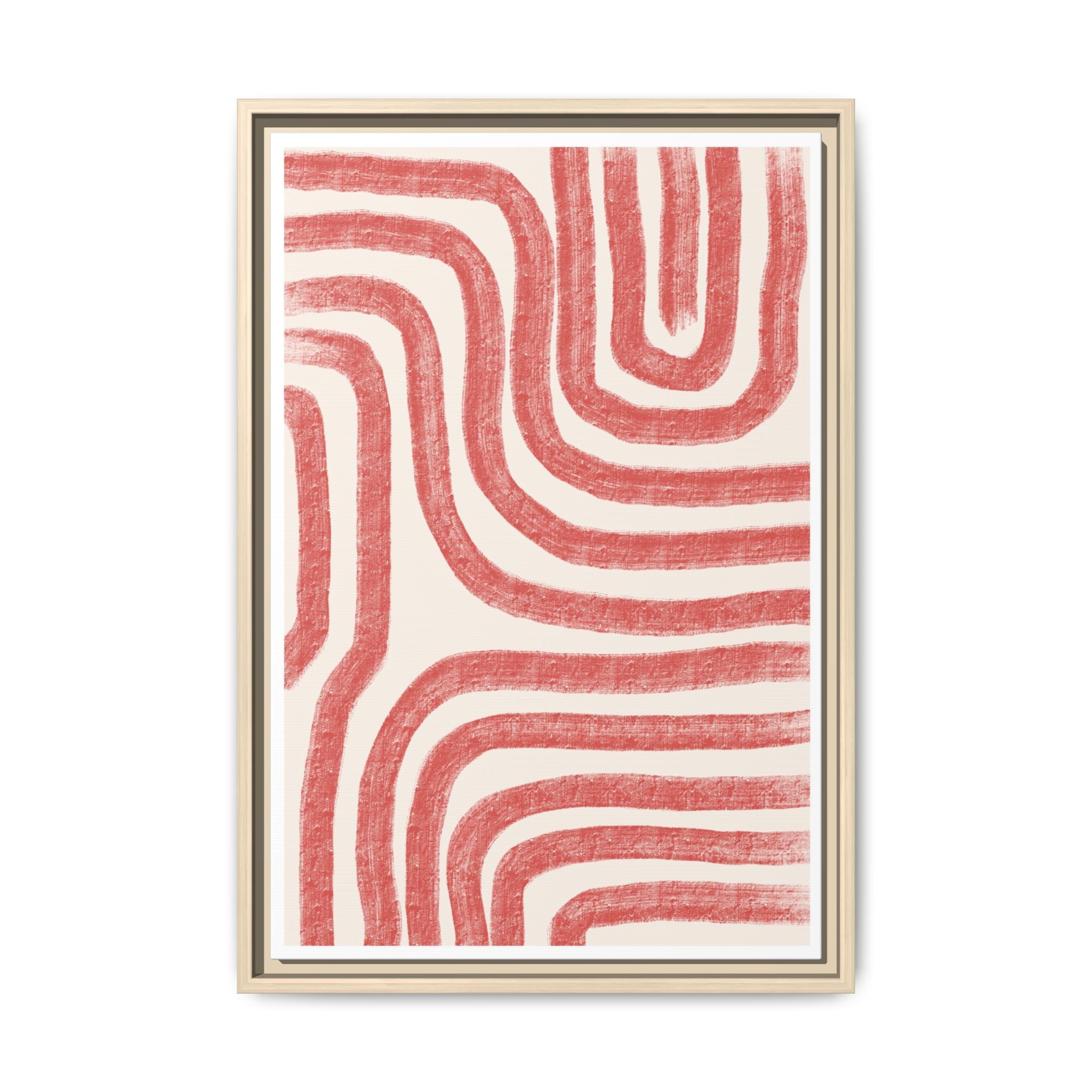 Coral Drift Pathways - Framed