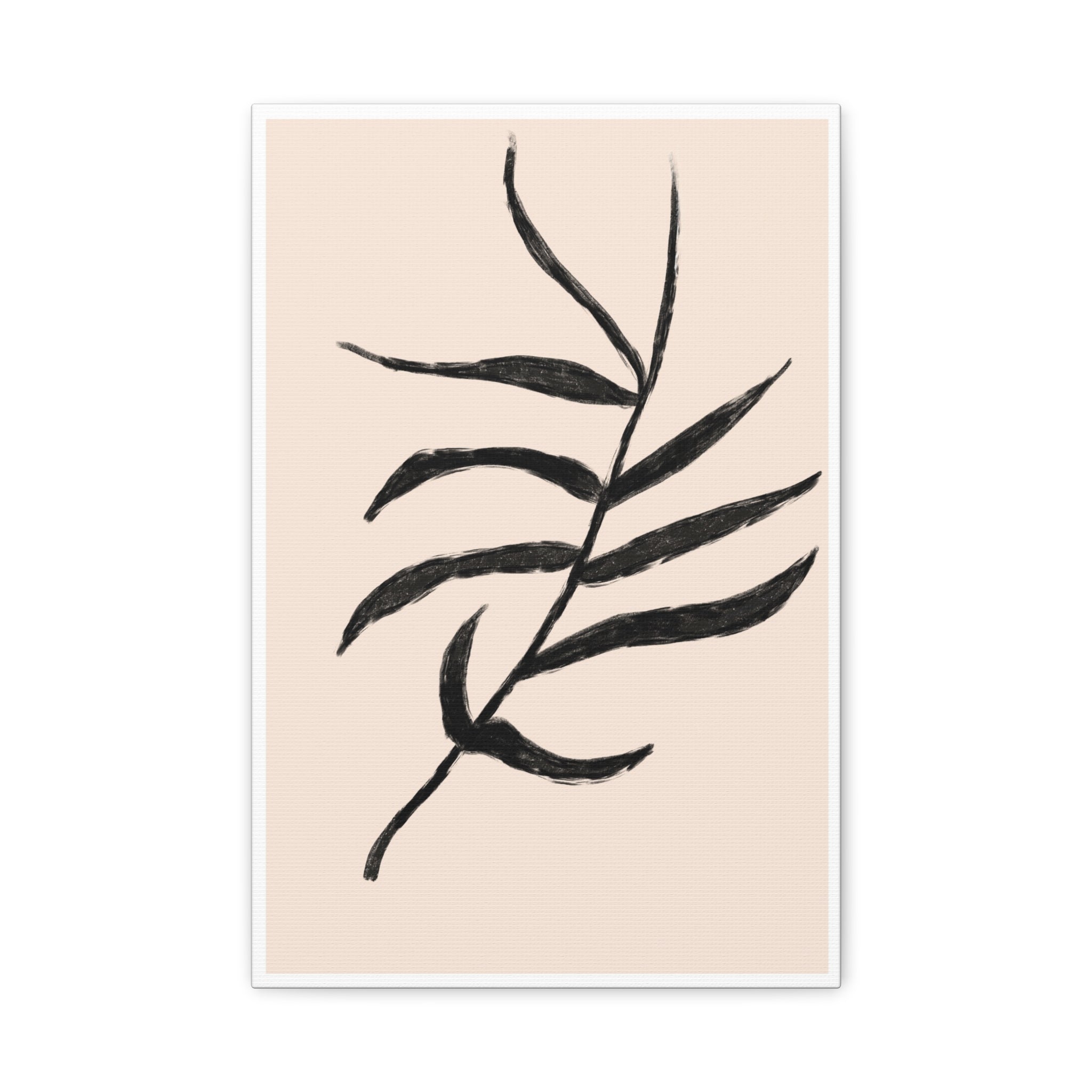 Ebony Frond Drift - Canvas