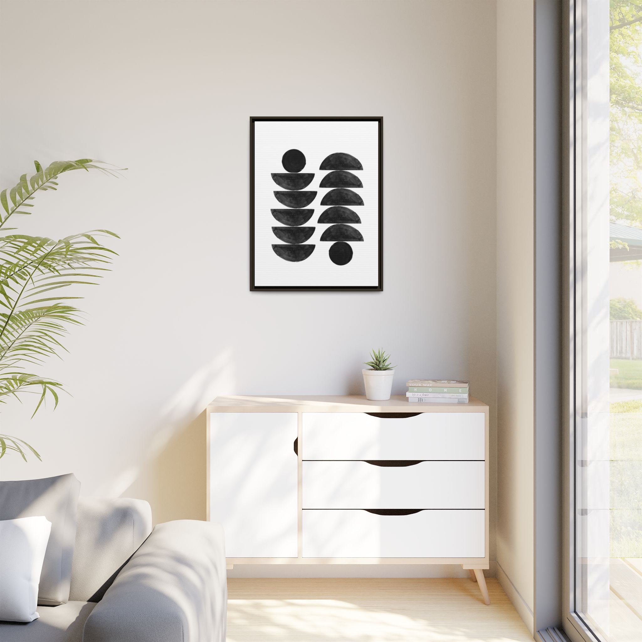 Obsidian Balance Echoes - Framed