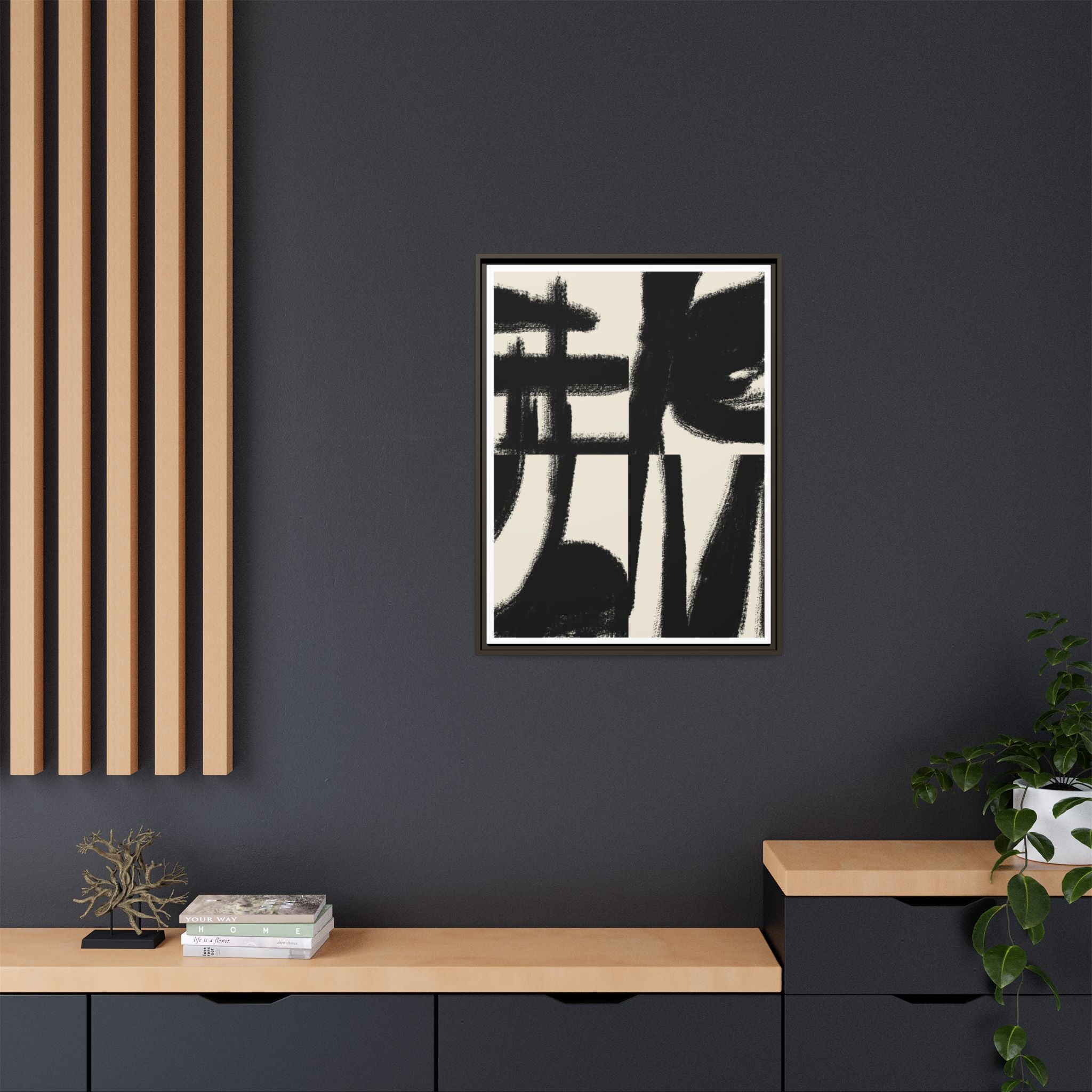 Midnight Gesture Fragments - Framed