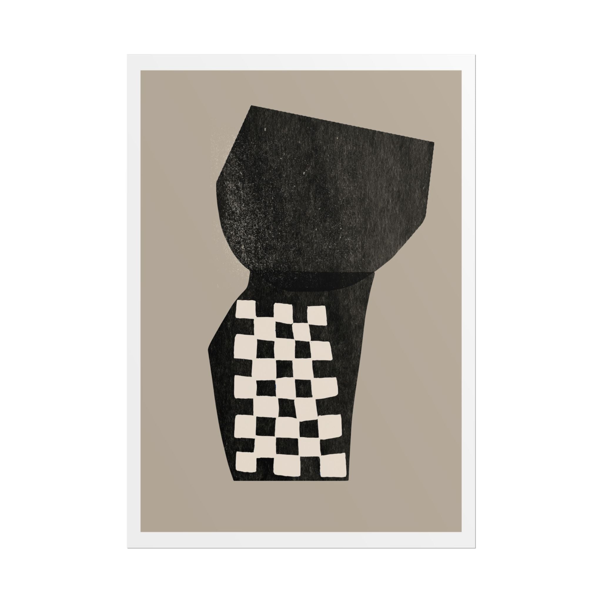Noir Mosaic Form Balance - Poster