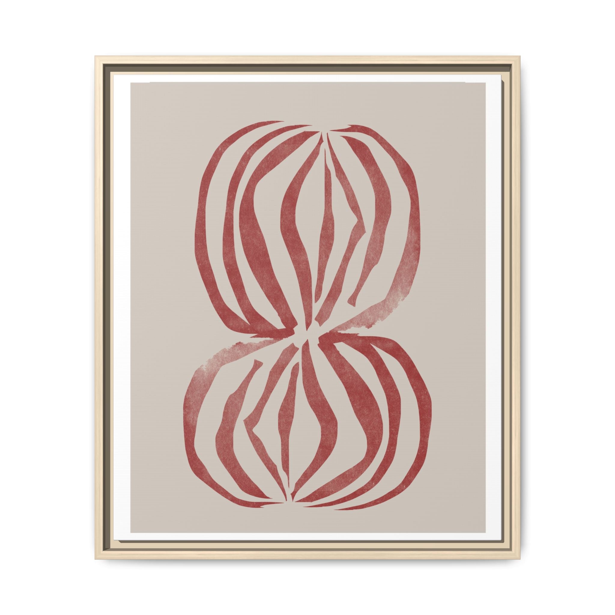 Crimson Petal Echoes - Framed