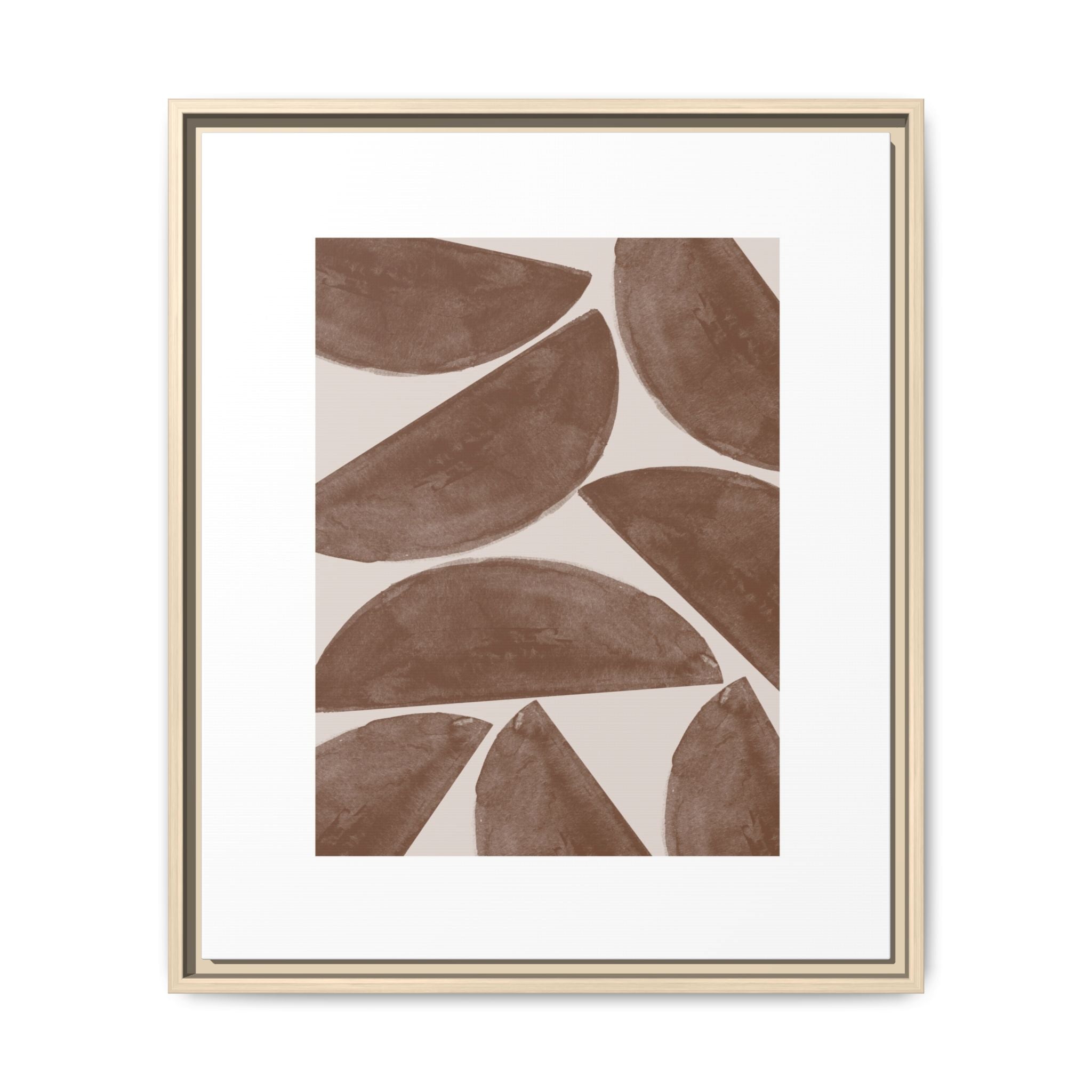 Terracotta Crescent Rhythm - Framed