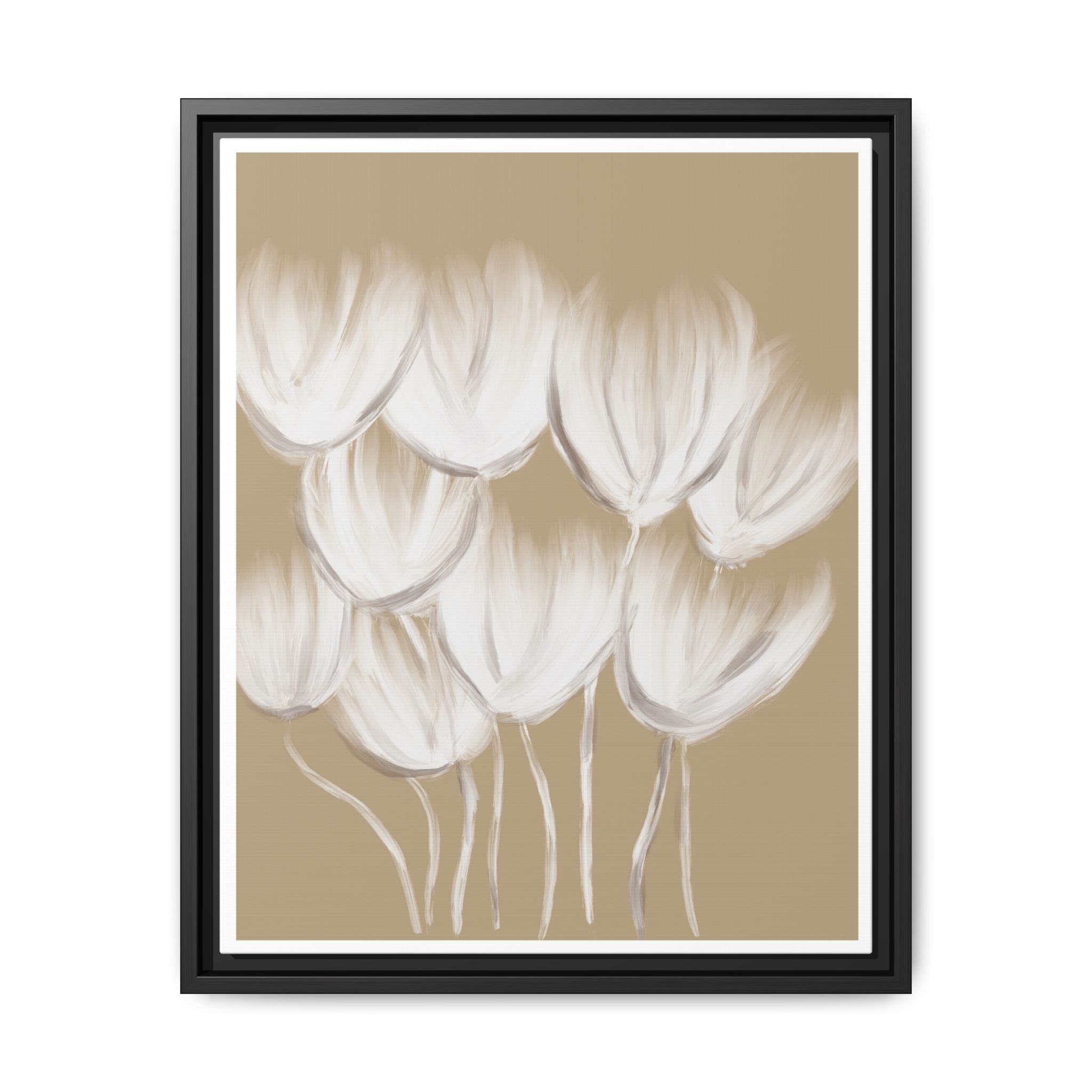 Ivory Petal Stillness - Framed