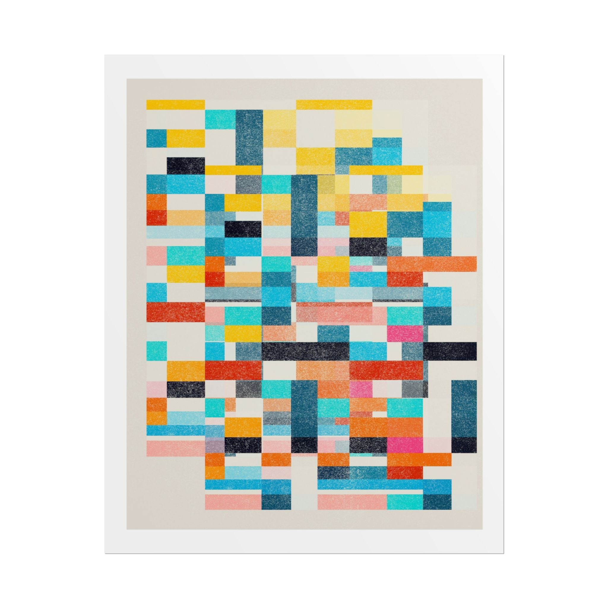 Chromatic Grid Reverie - Poster