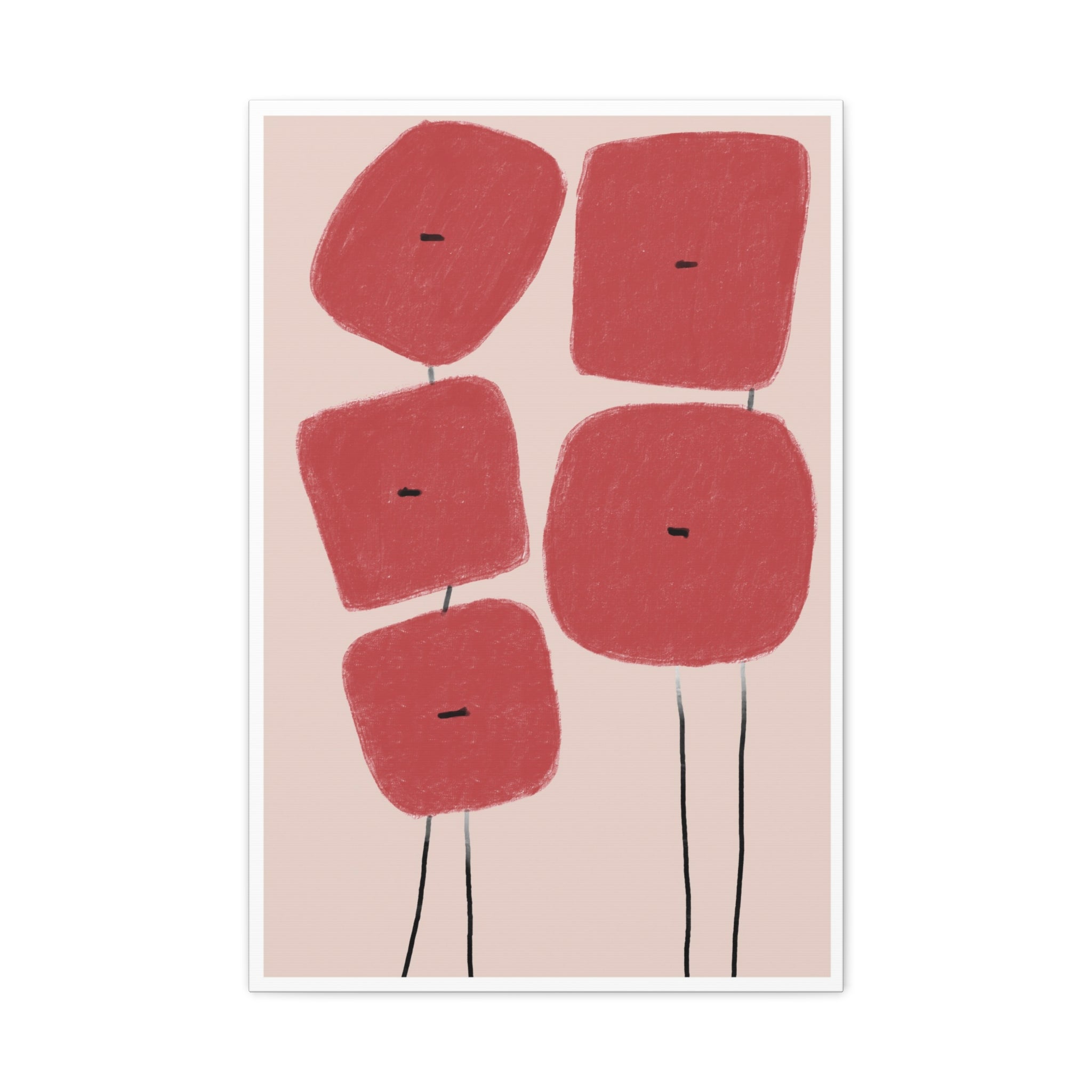 Crimson Quiet Balance - Canvas