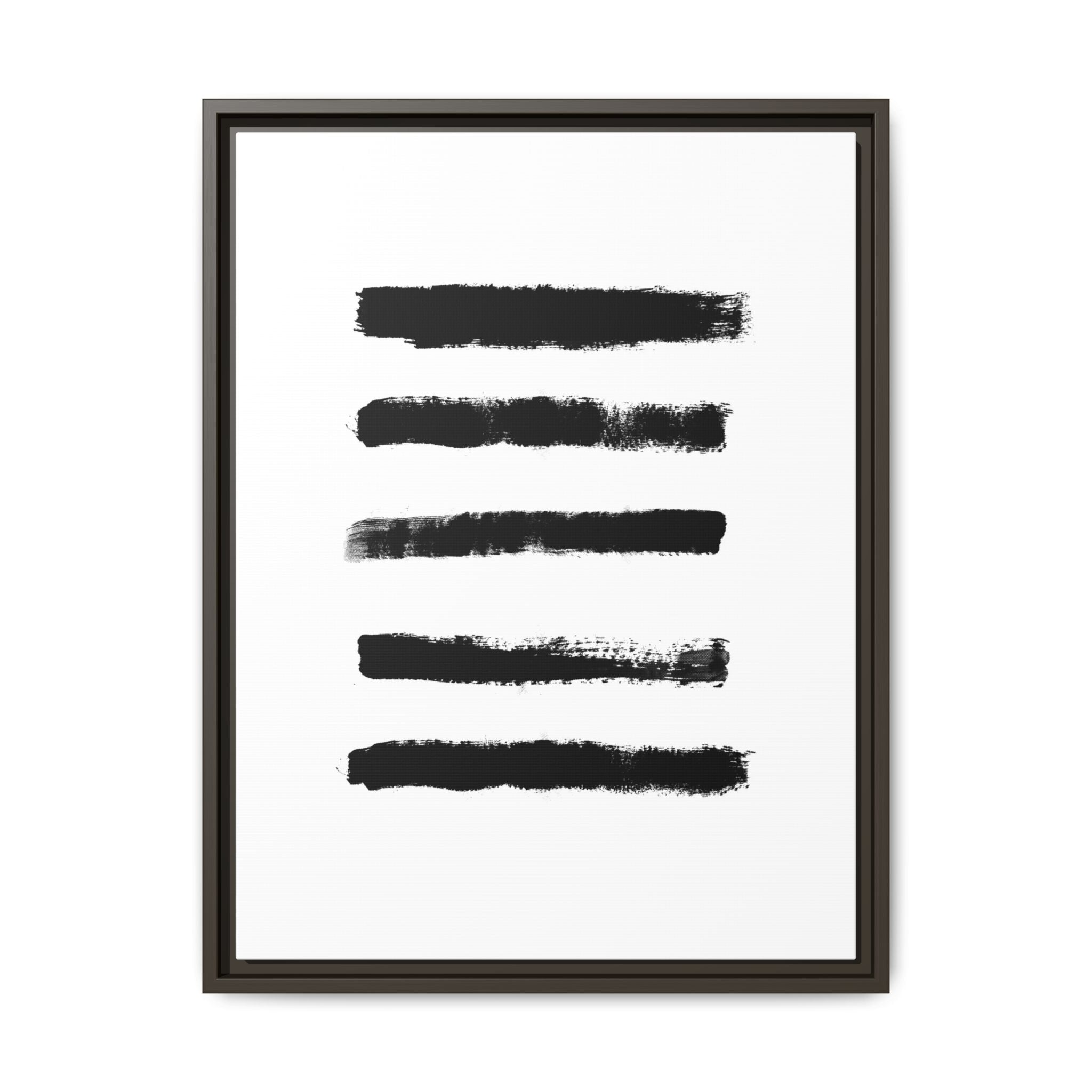 Obsidian Silence Strokes - Framed
