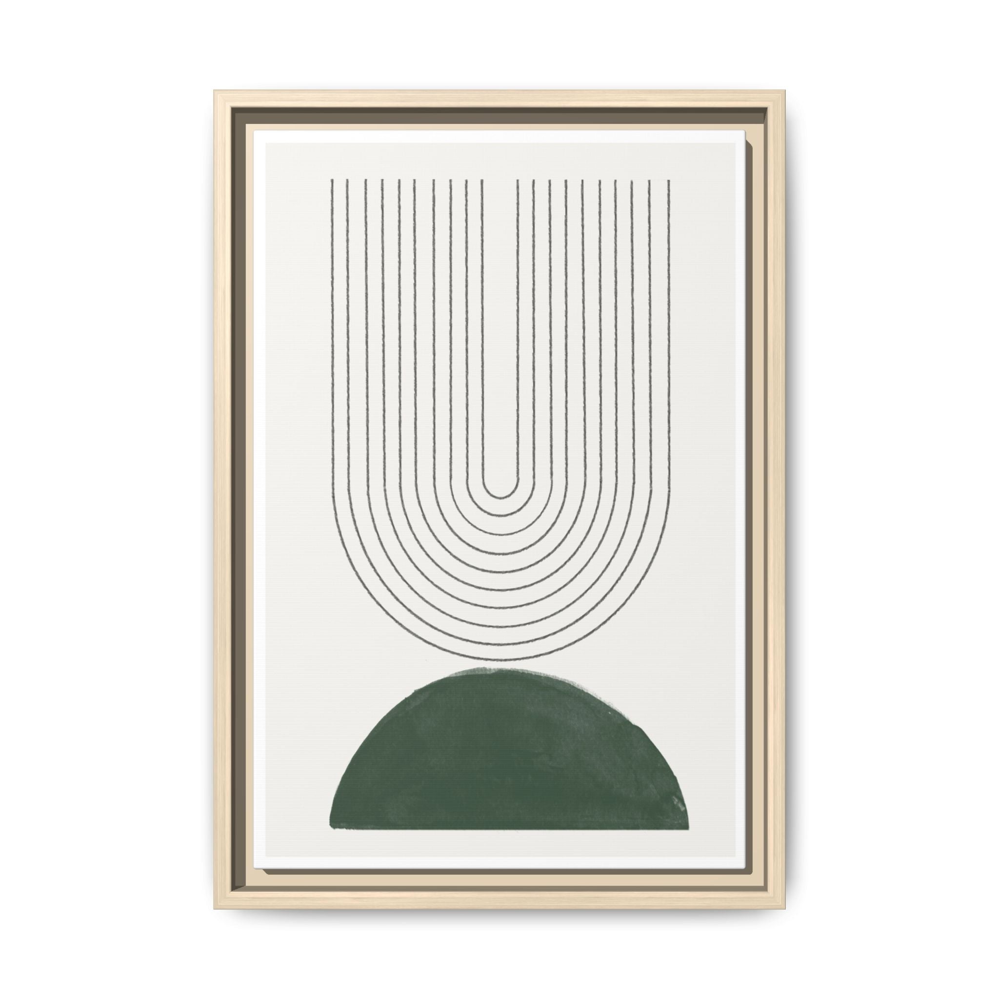 Emerald Echo Pathways - Framed