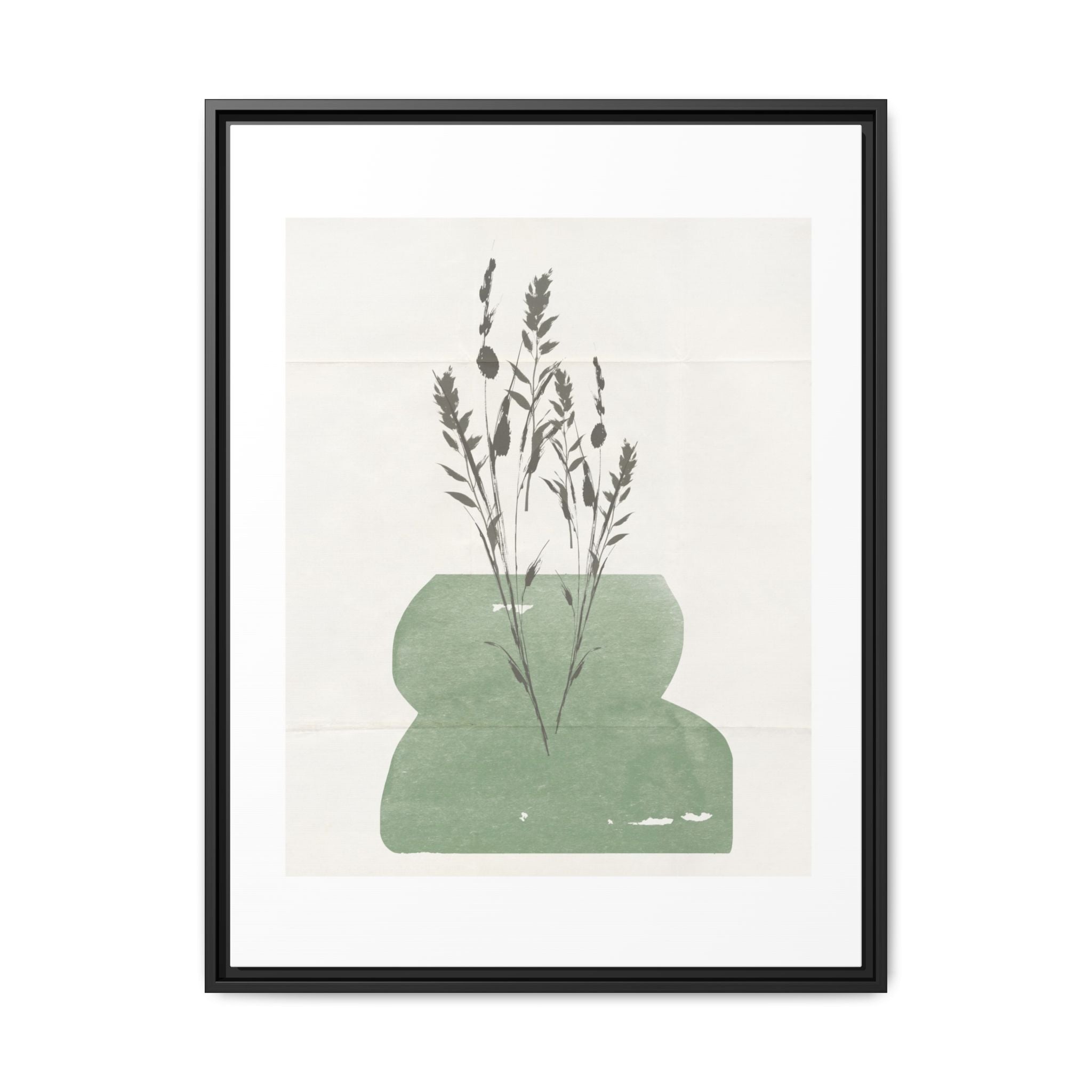 Sage Meadow Silhouette - Framed