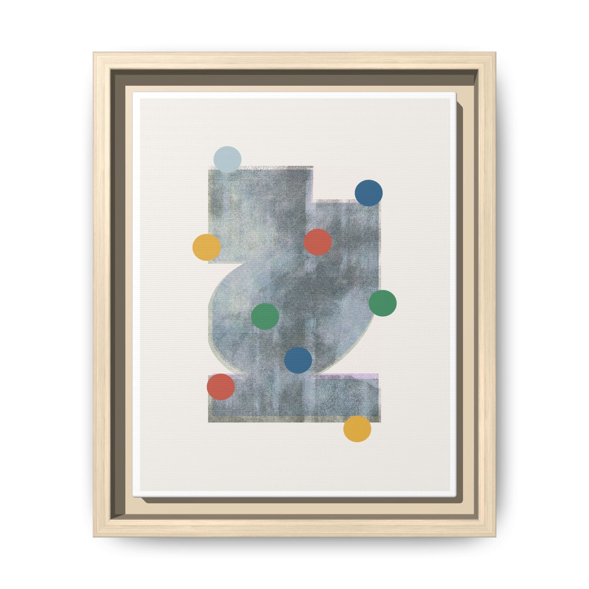 Muted Geometry Reverie - Framed