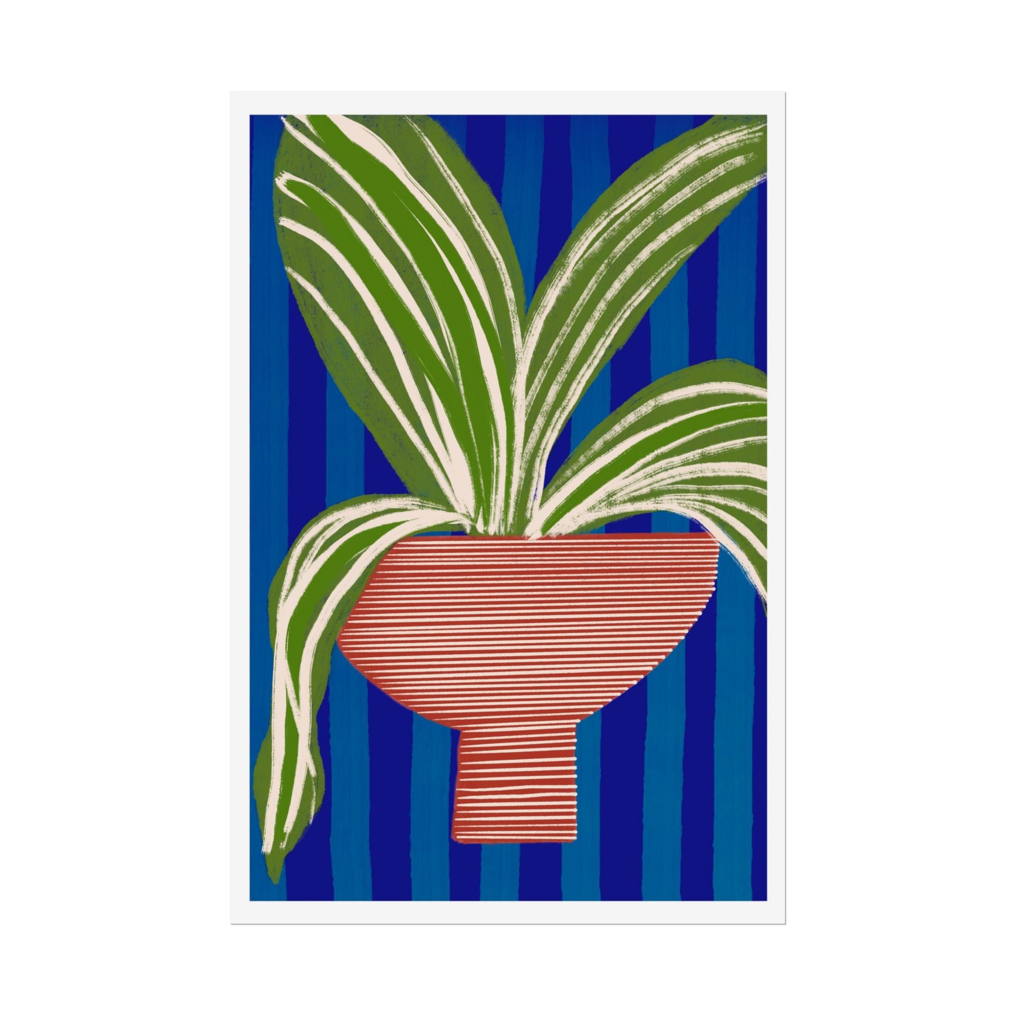 Cobalt Palm Contrast - Poster