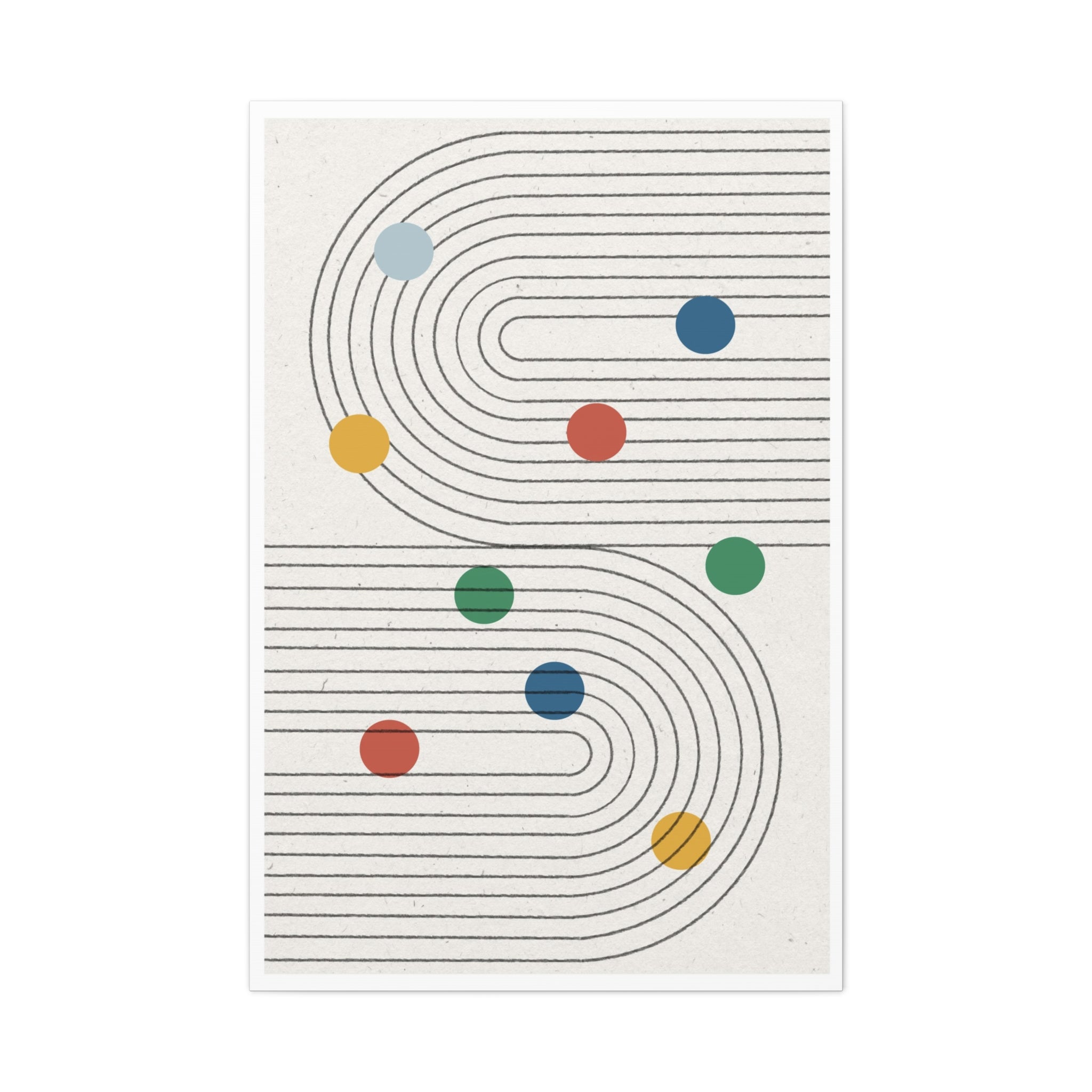 Retro Orbit Pathways - Canvas