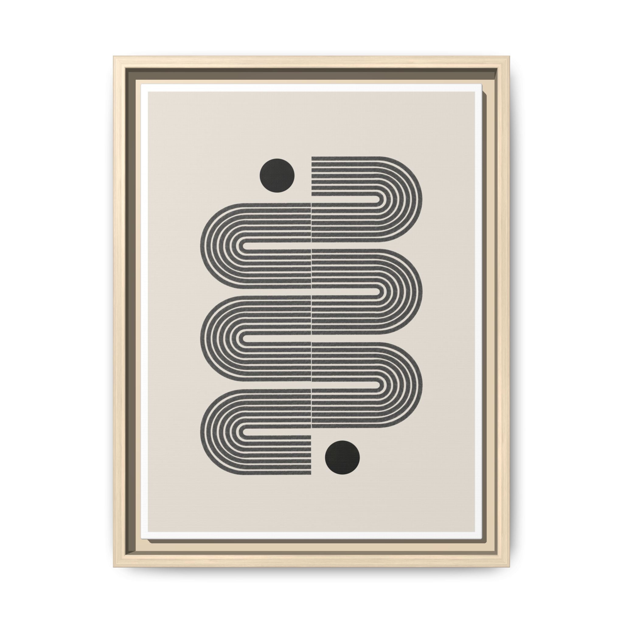 Midnight Circuit Flow - Framed