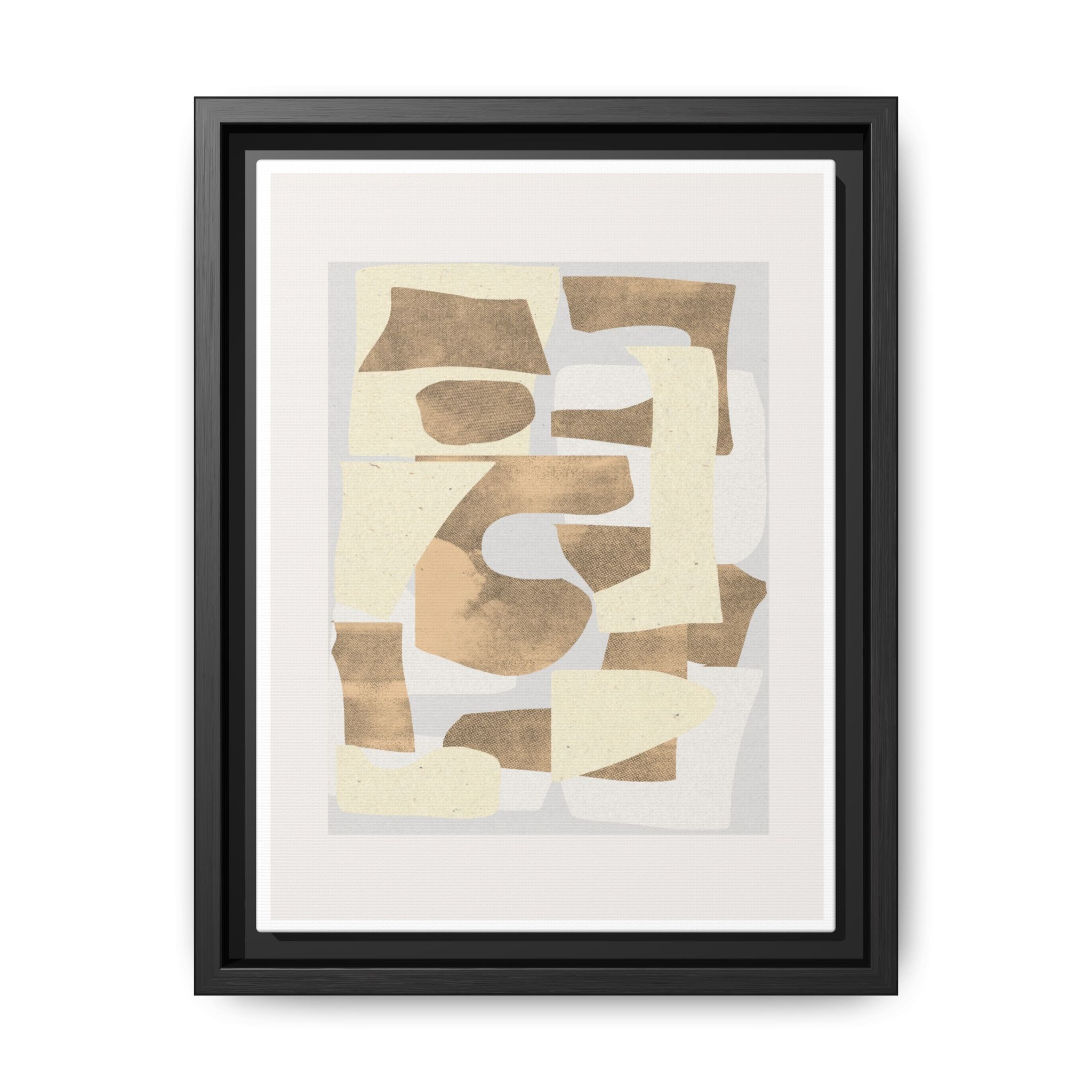 Sandstone Echo Collage Forms - Framed