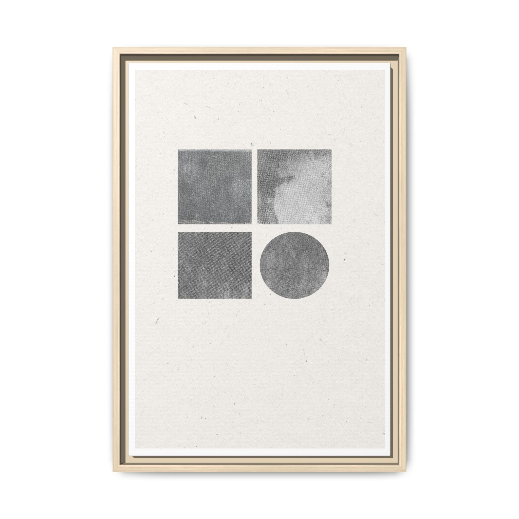 Muted Geometry Quartet - Framed
