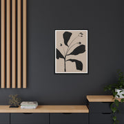 Noir Botanical Silence - Framed