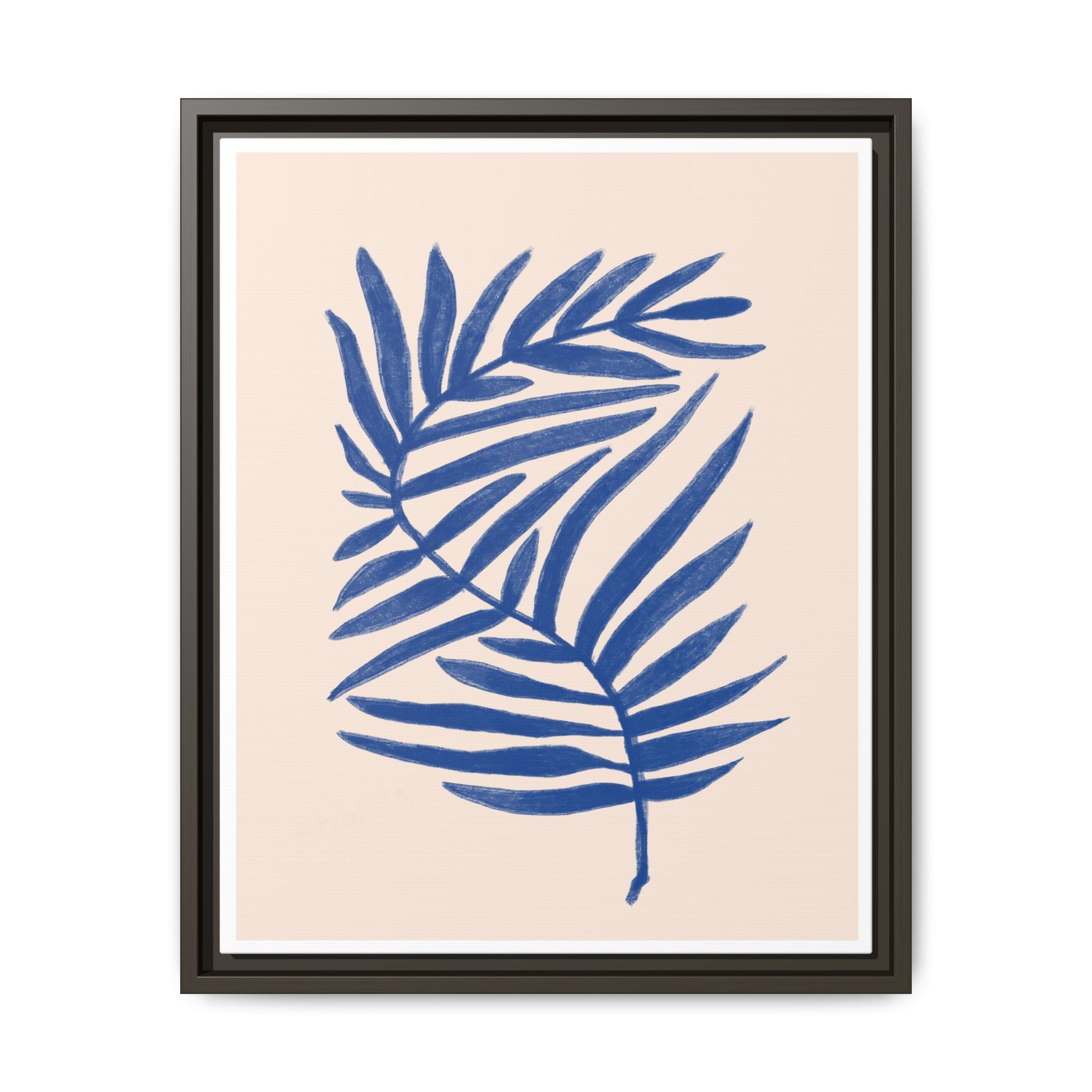 Sapphire Frond Harmony - Framed
