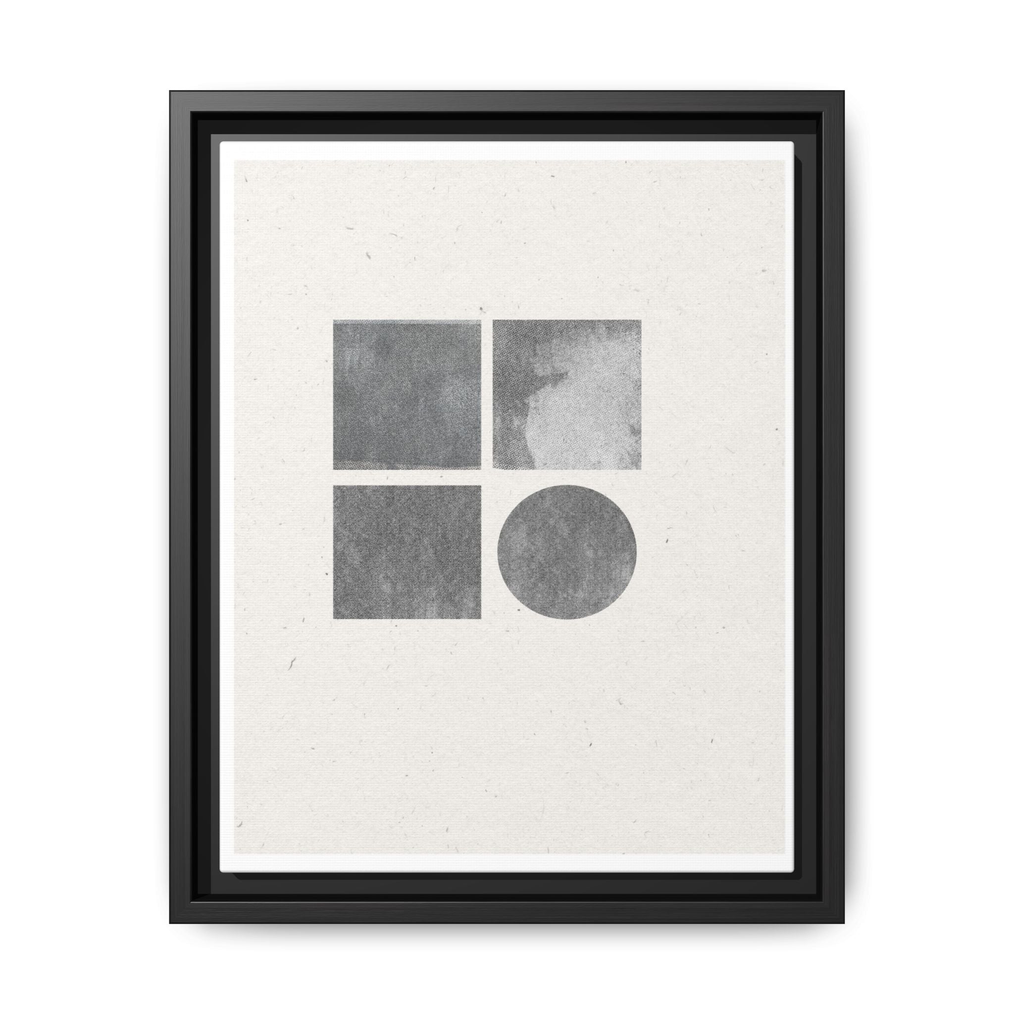 Muted Geometry Quartet - Framed