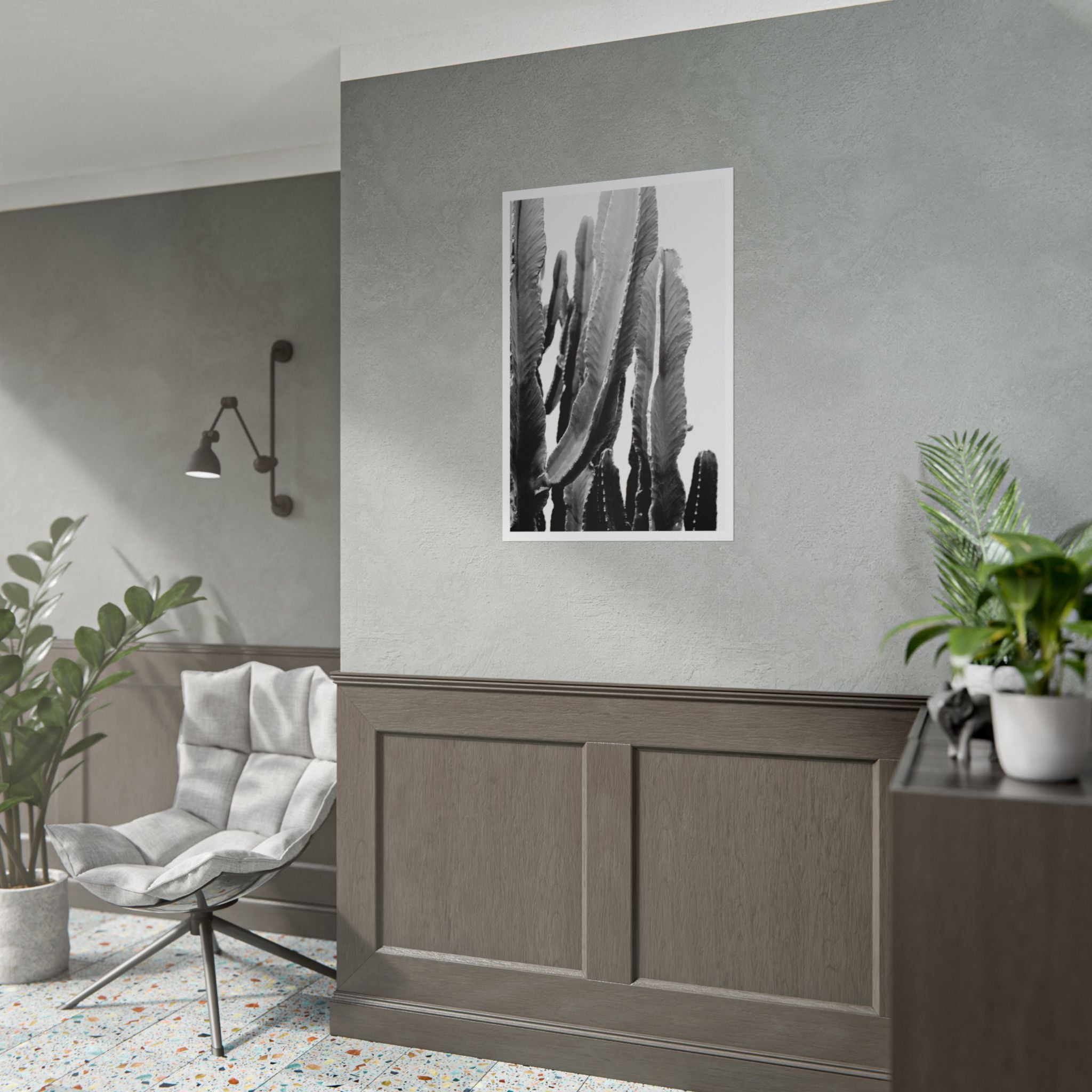 Monochrome Desert Veins - Poster