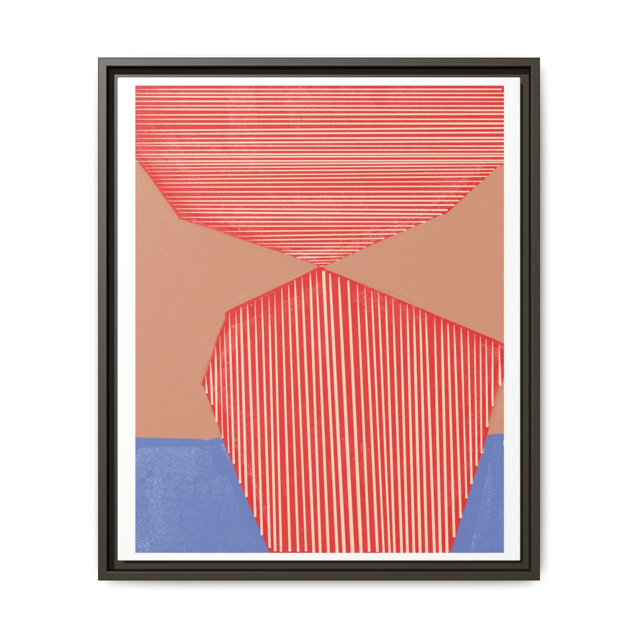 Crimson Axis Drift - Framed