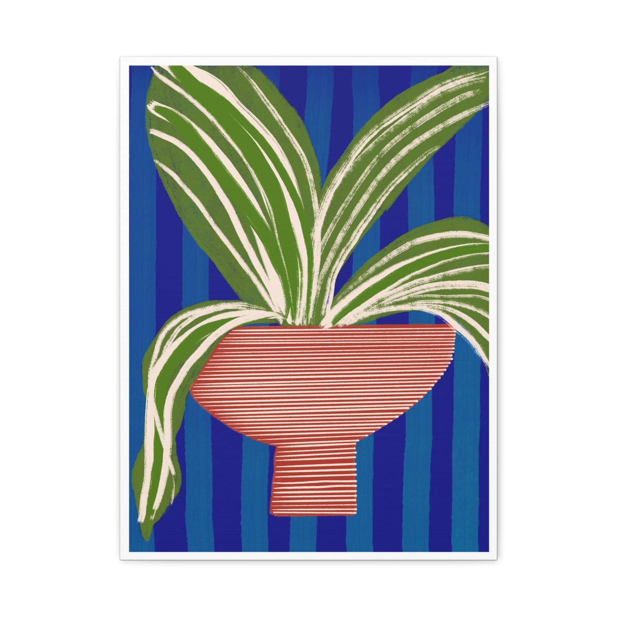 Cobalt Palm Contrast - Canvas