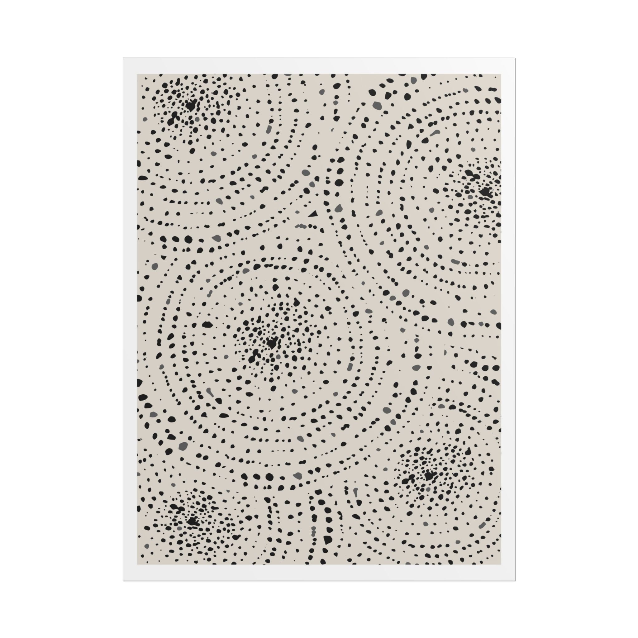 Celestial Pebble Drift Patterns - Poster