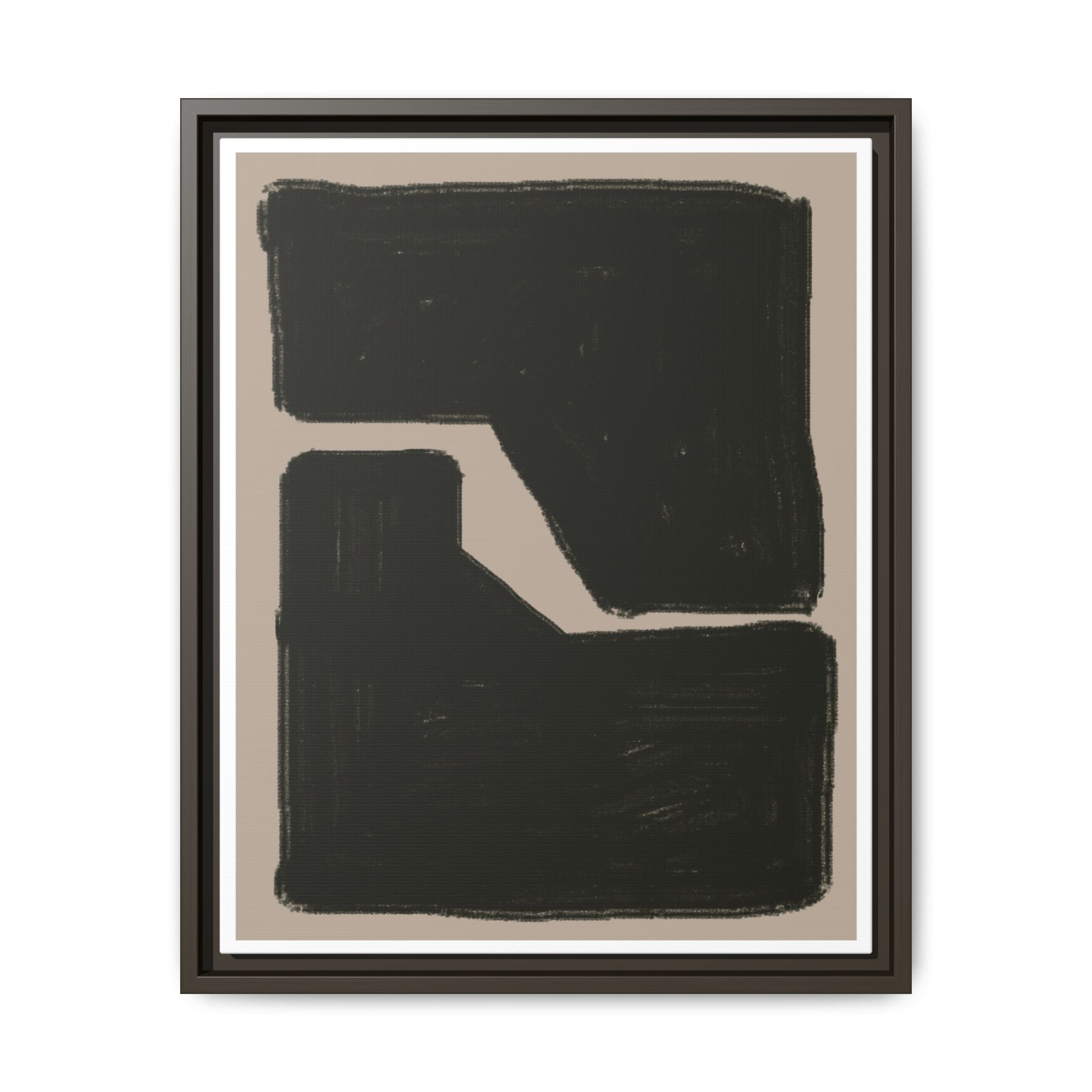 Midnight Geometry Passage - Framed