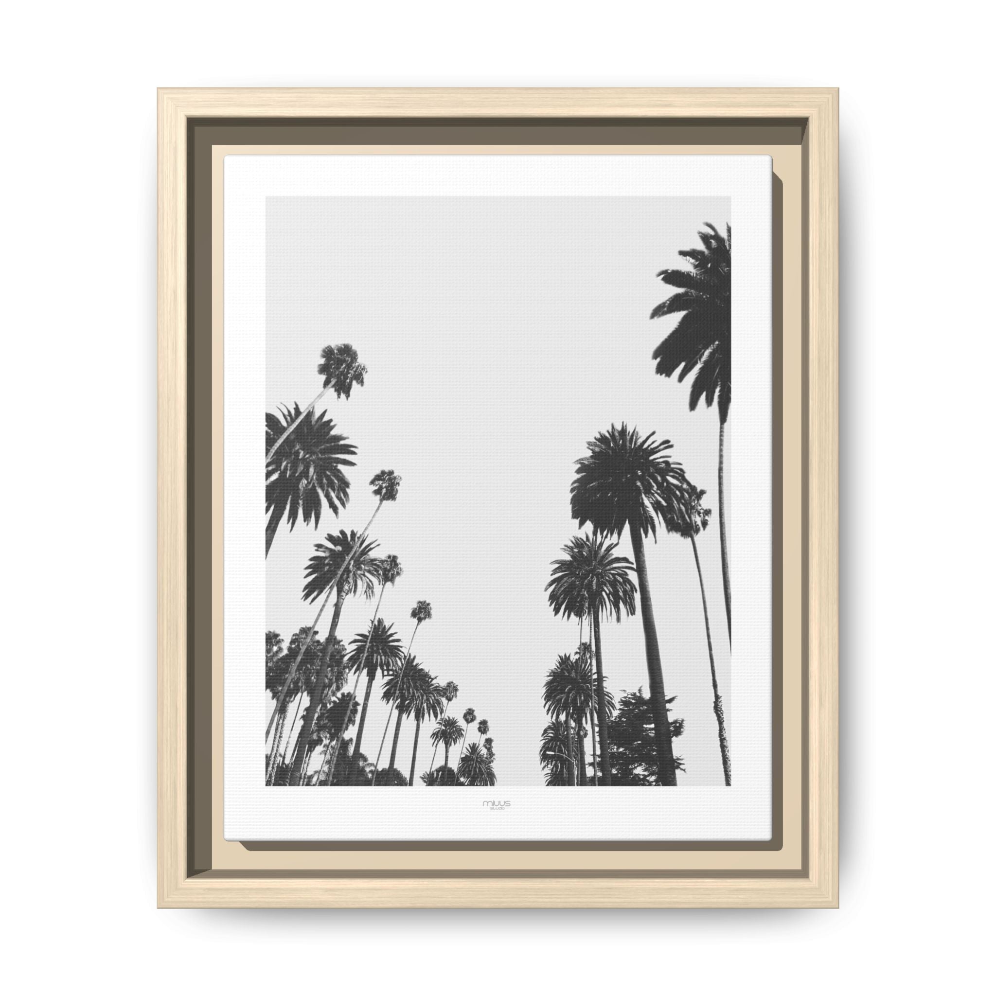 Midnight Palm Reverie - Framed