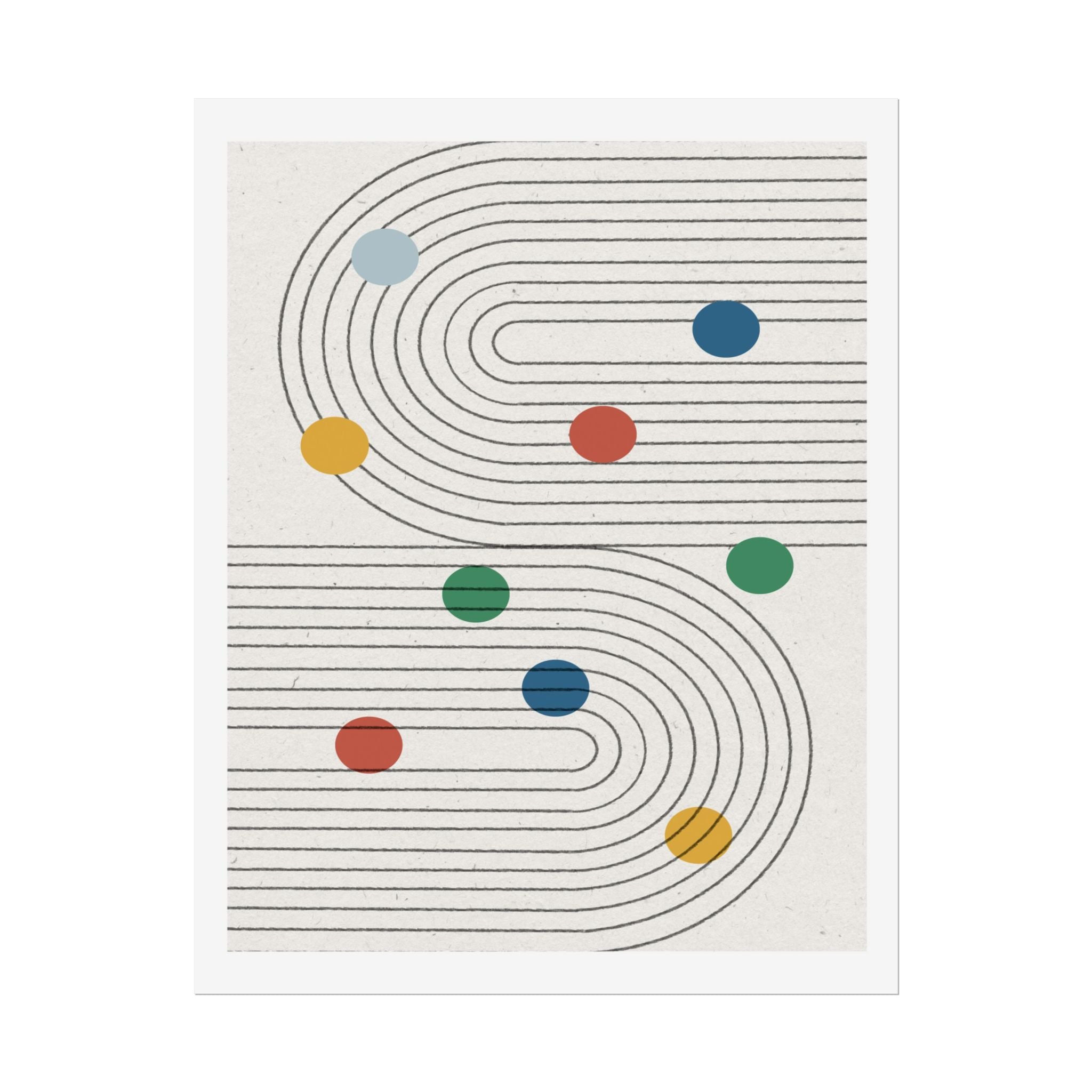 Retro Orbit Pathways - Poster