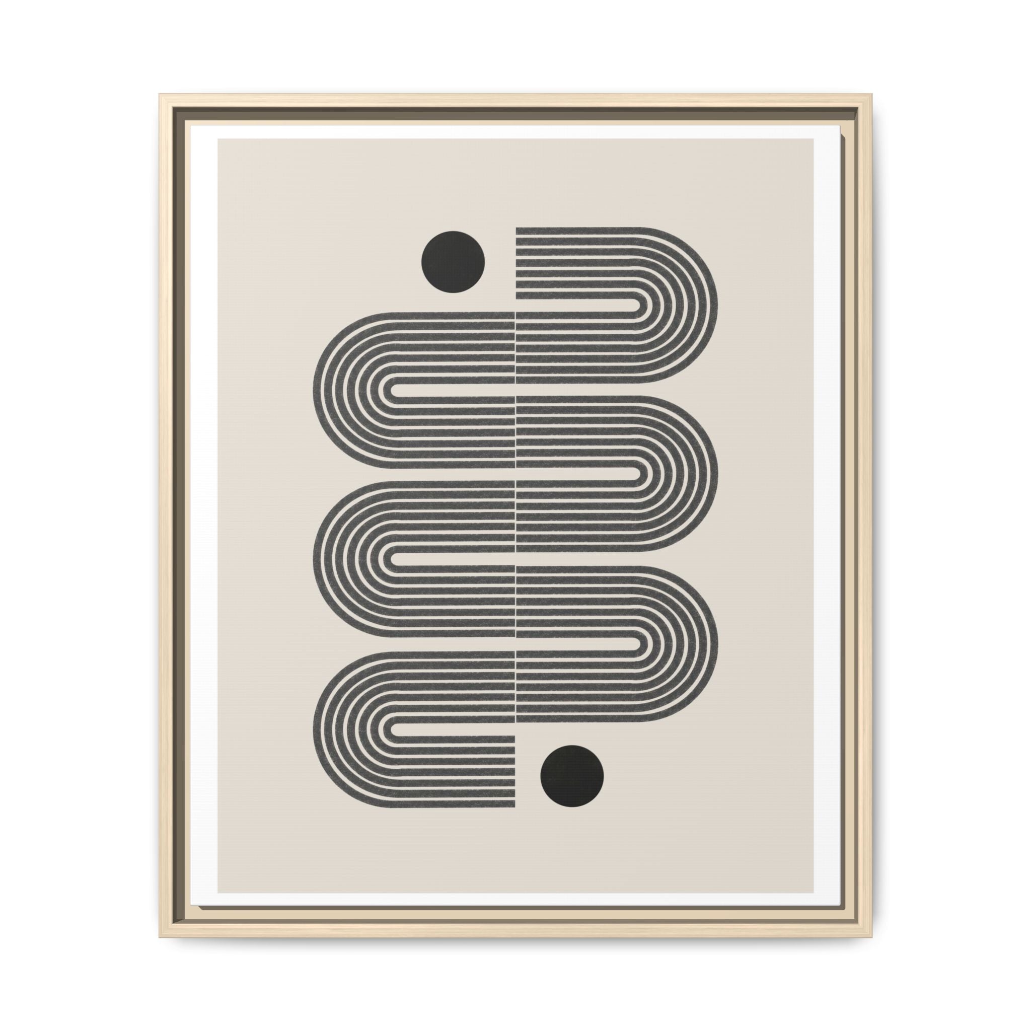 Midnight Circuit Flow - Framed