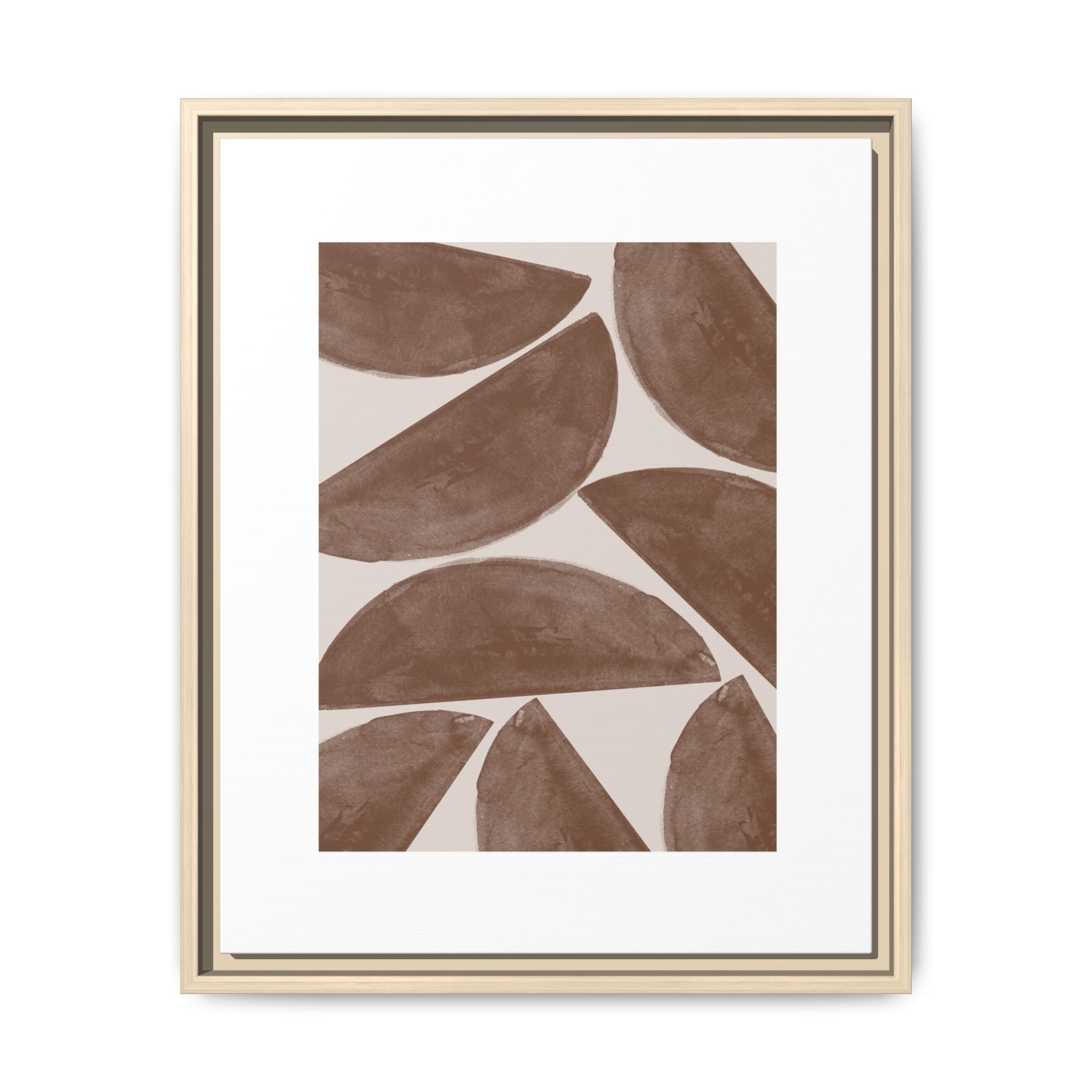 Terracotta Crescent Rhythm - Framed