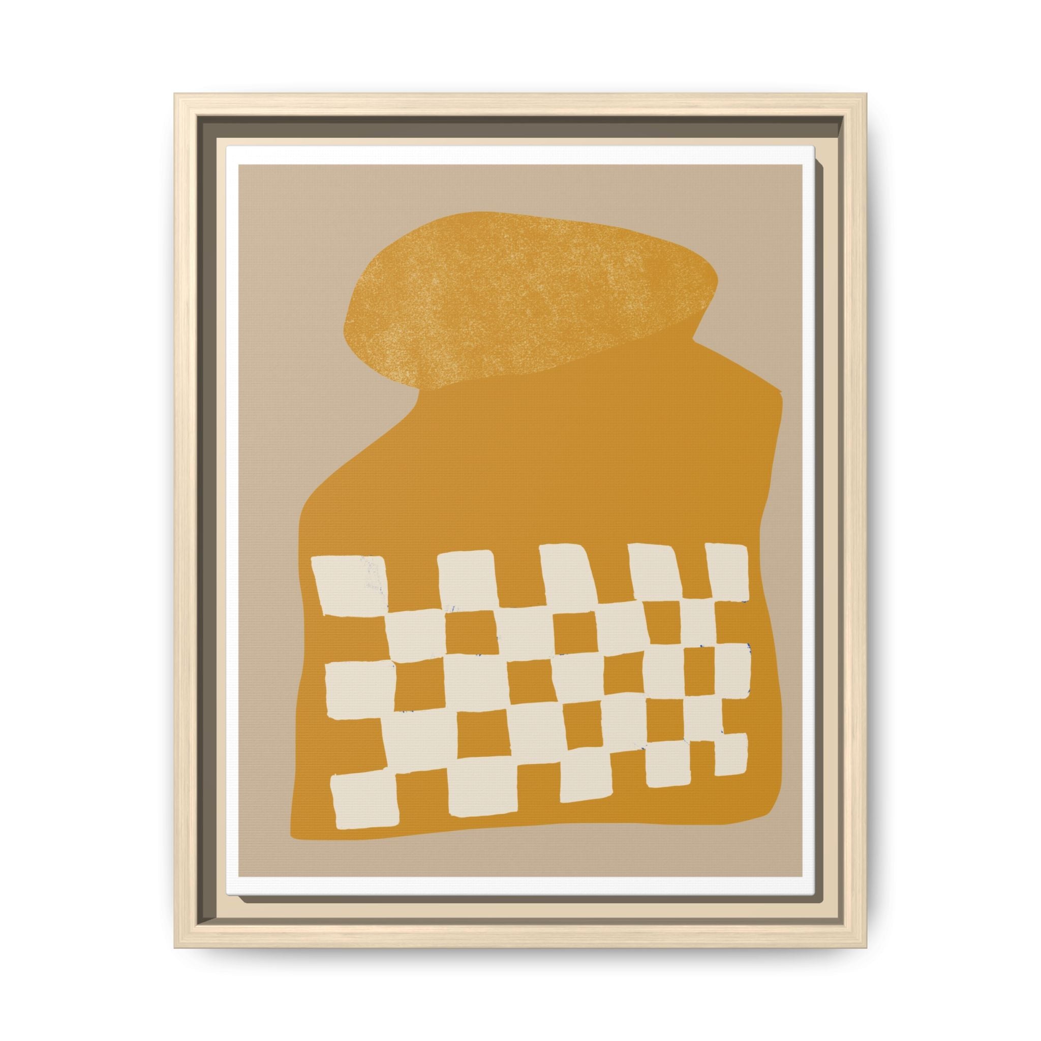 Golden Mosaic Bloom - Framed