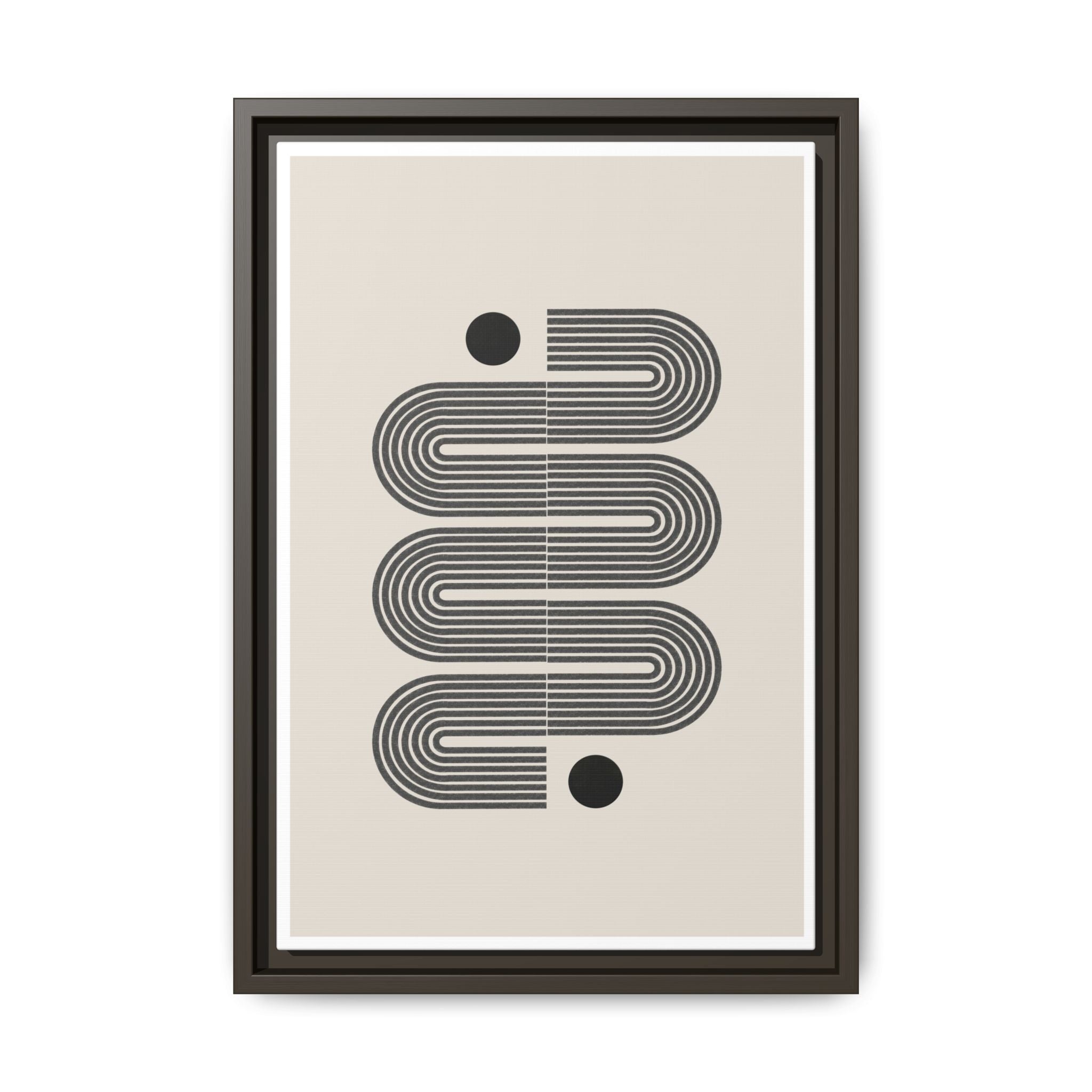 Midnight Circuit Flow - Framed
