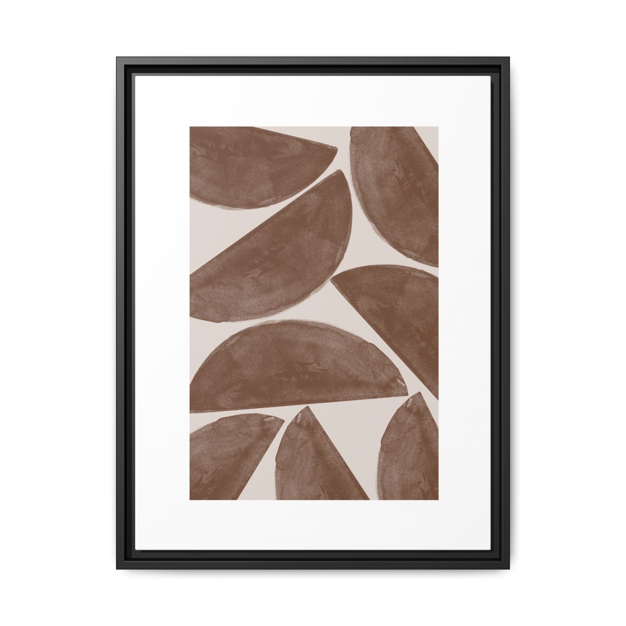 Terracotta Crescent Rhythm - Framed