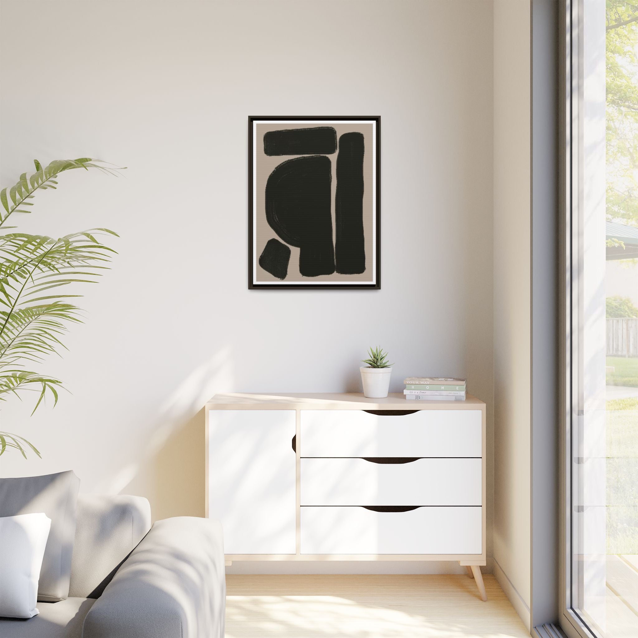 Velvet Obsidian Forms - Framed