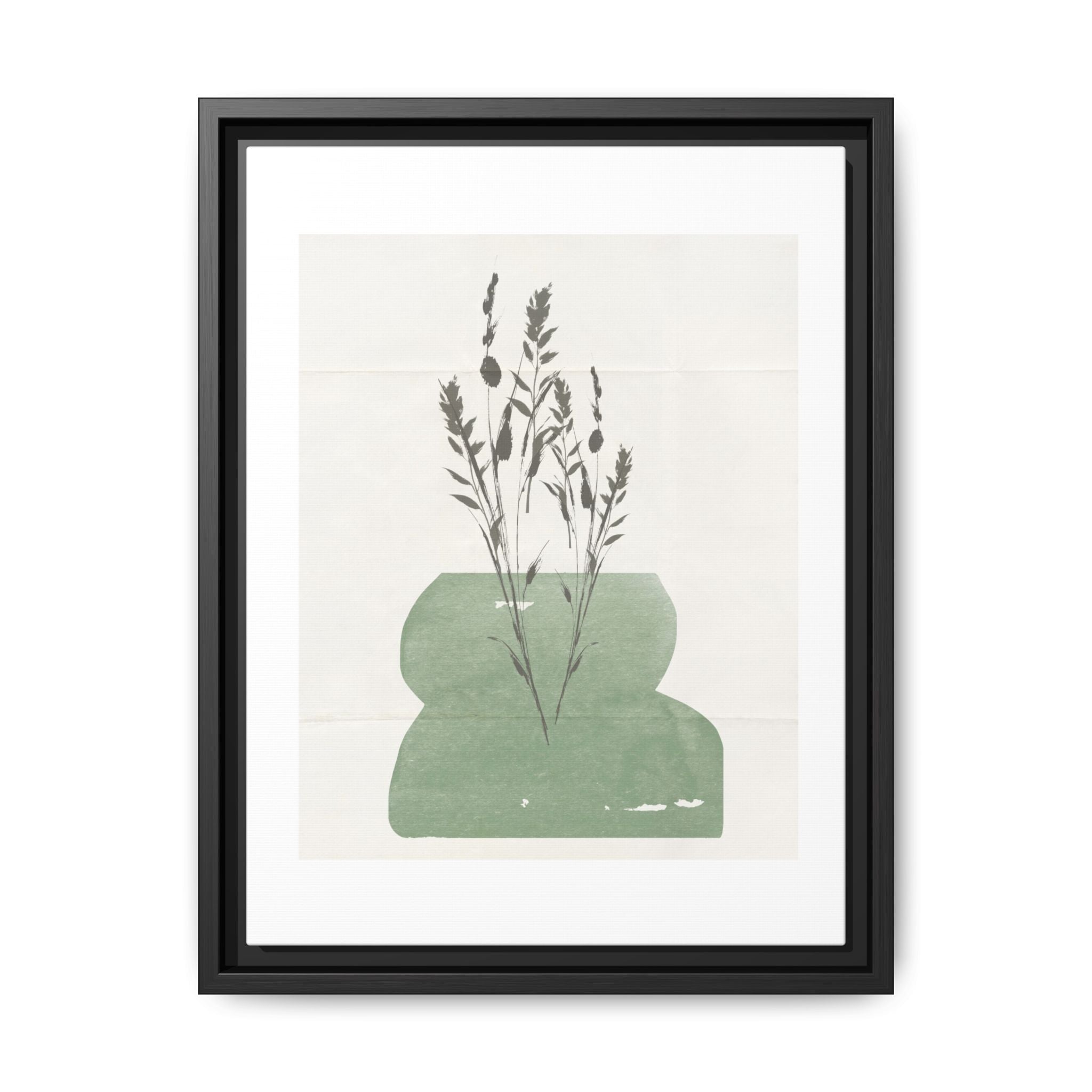 Sage Meadow Silhouette - Framed