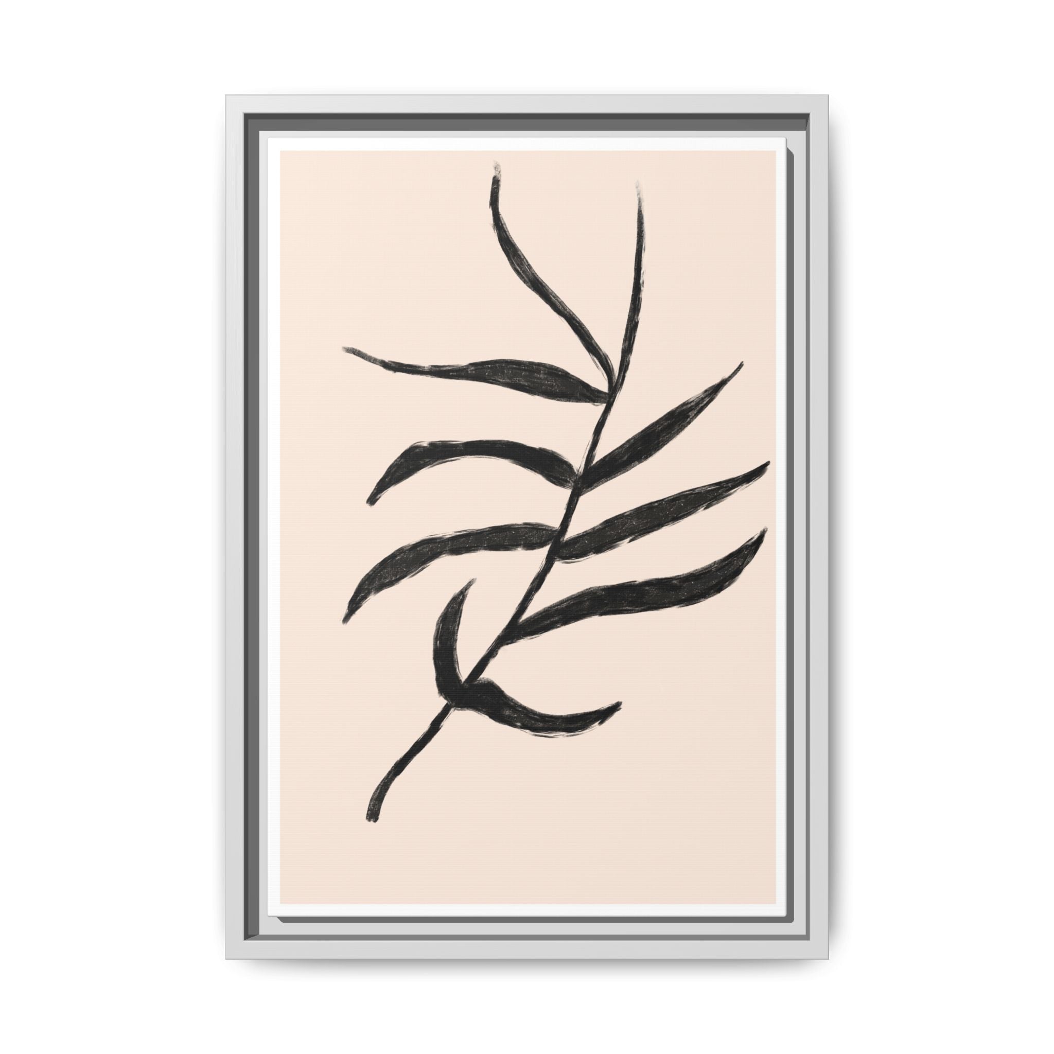Ebony Frond Drift - Framed