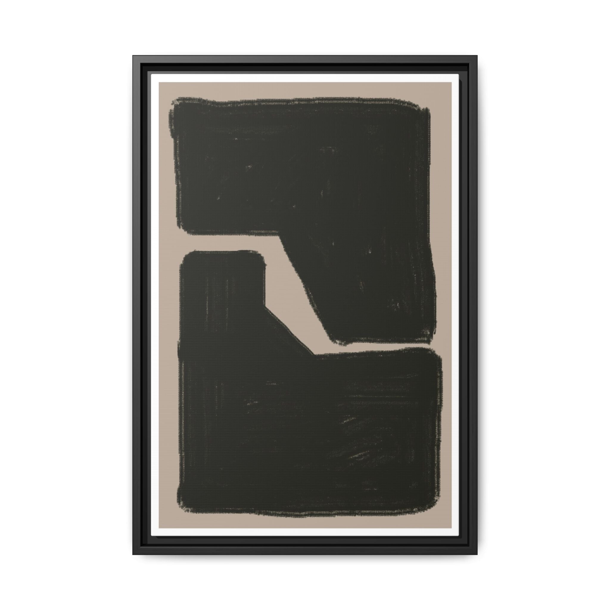 Midnight Geometry Passage - Framed