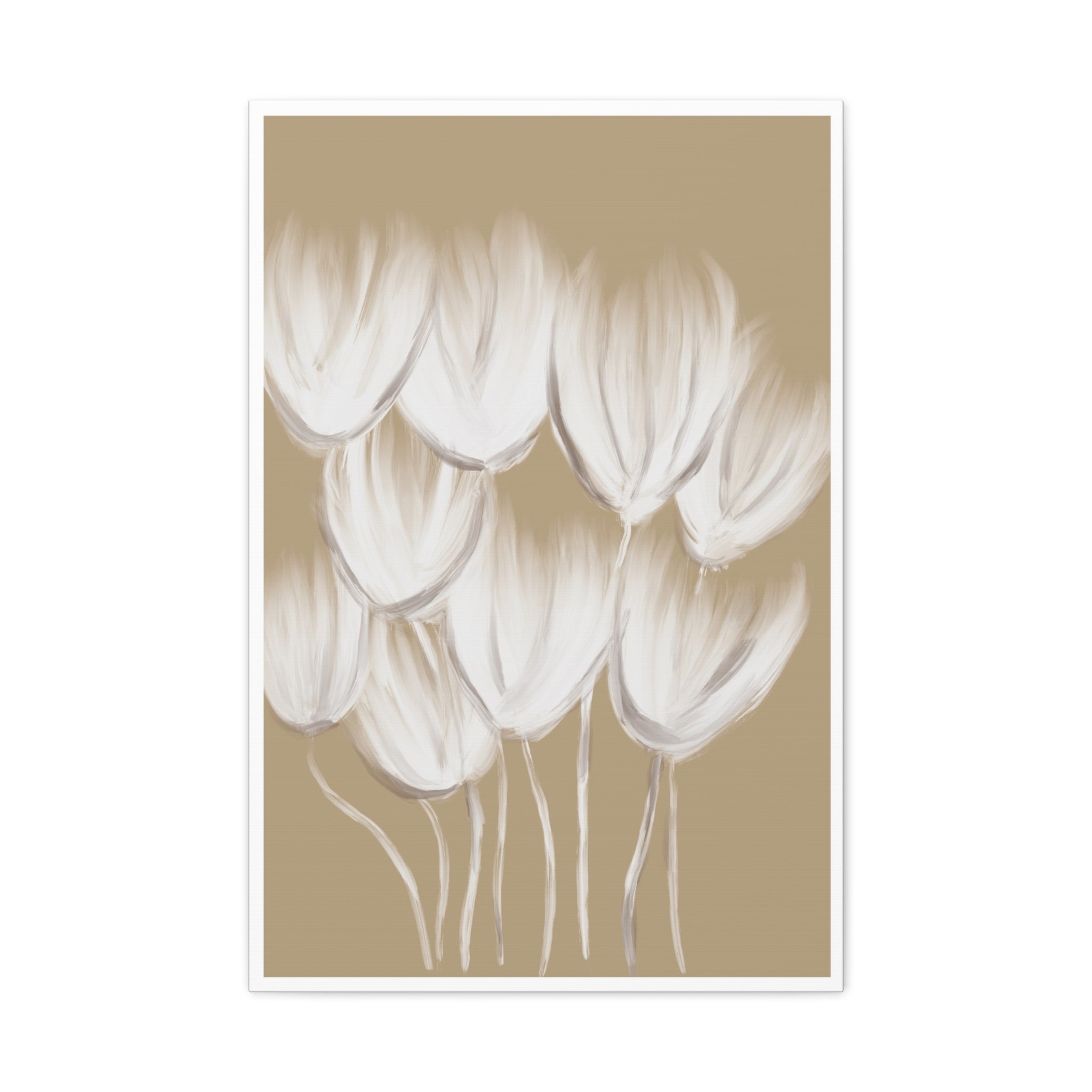 Ivory Petal Stillness - Canvas