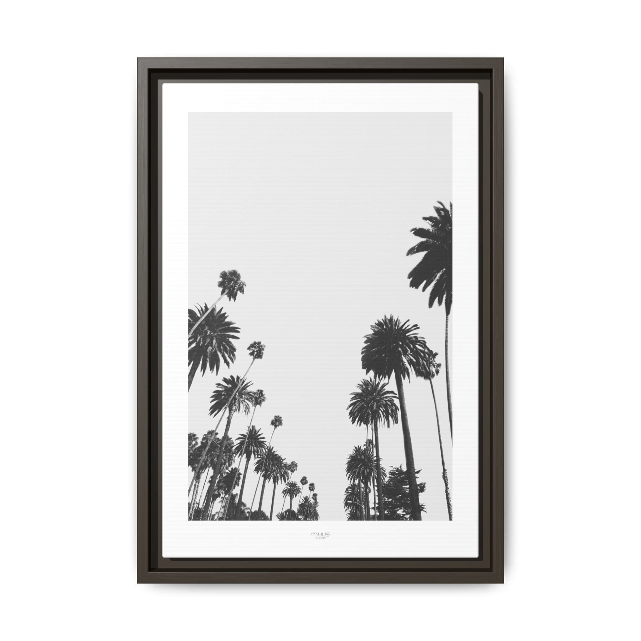 Midnight Palm Reverie - Framed