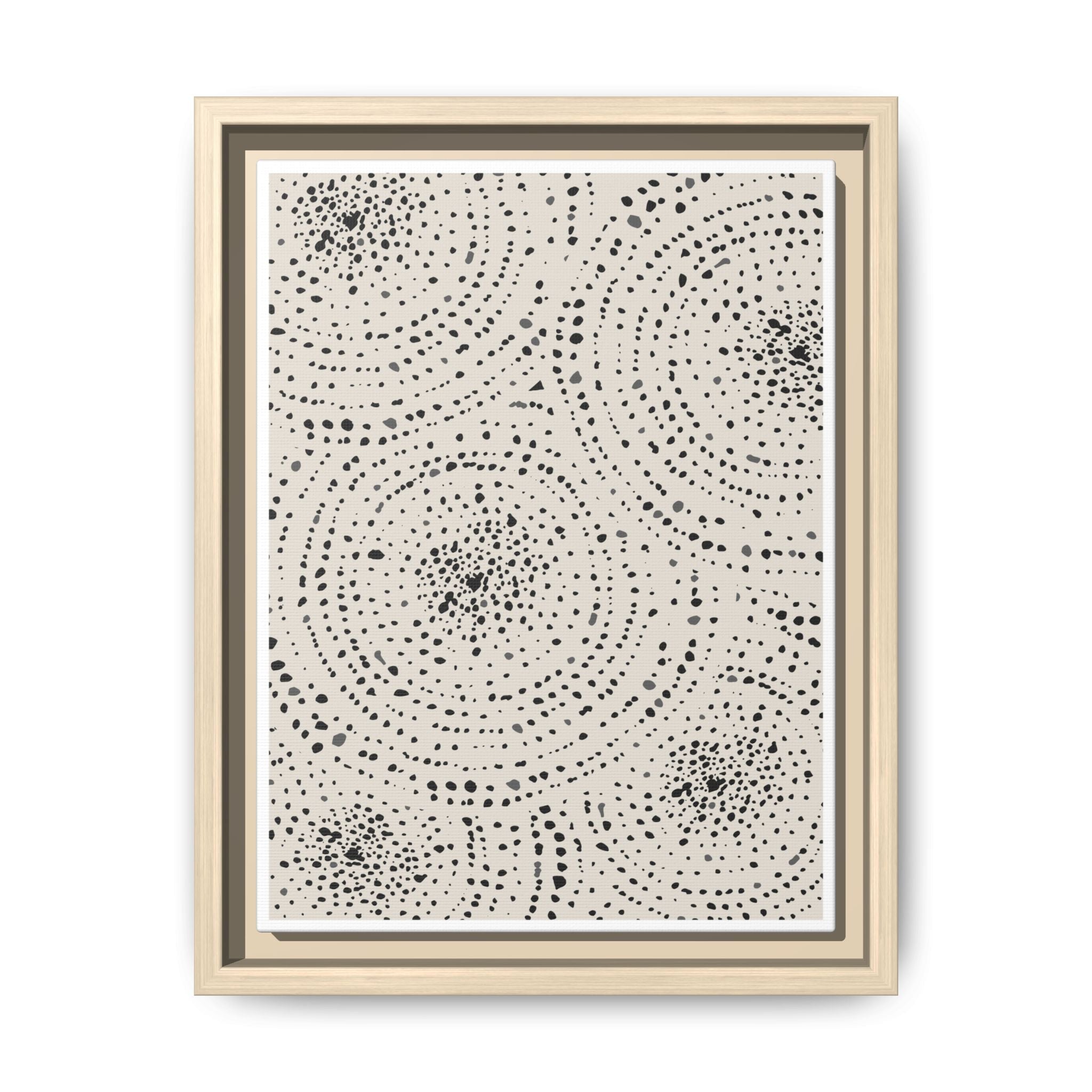 Celestial Pebble Drift Patterns - Framed