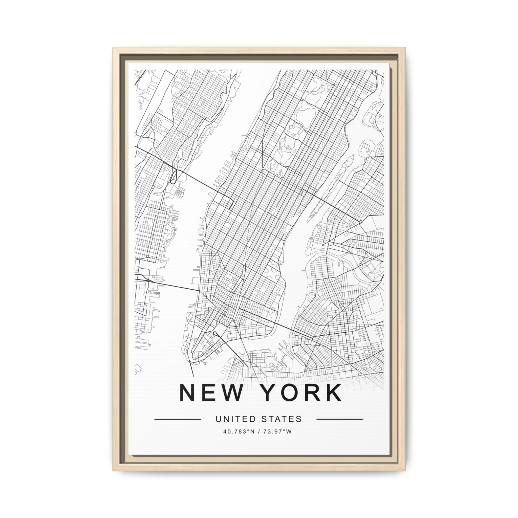 Metropolitan Gridline Reverie - Framed